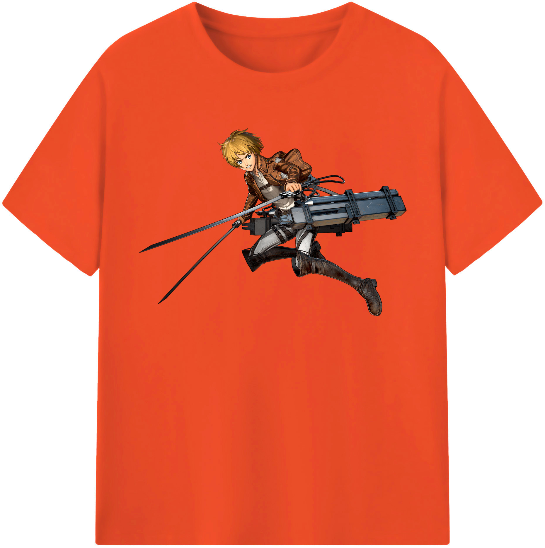 （画像用） 進撃の巨人 アルミン·アルレルト Attack on Titan Armin Arlert 綿100％半袖Tシャツ（フロントプリント）