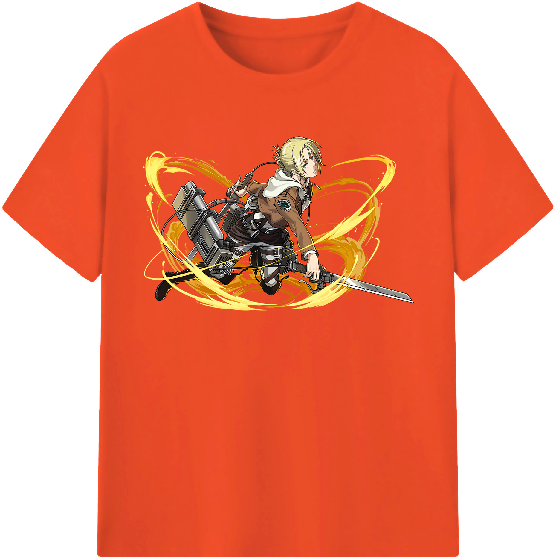 （画像用） 進撃の巨人 アニ・レオンハート Attack on Titan Annie Leonhart 綿100％半袖Tシャツ（フロントプリント）