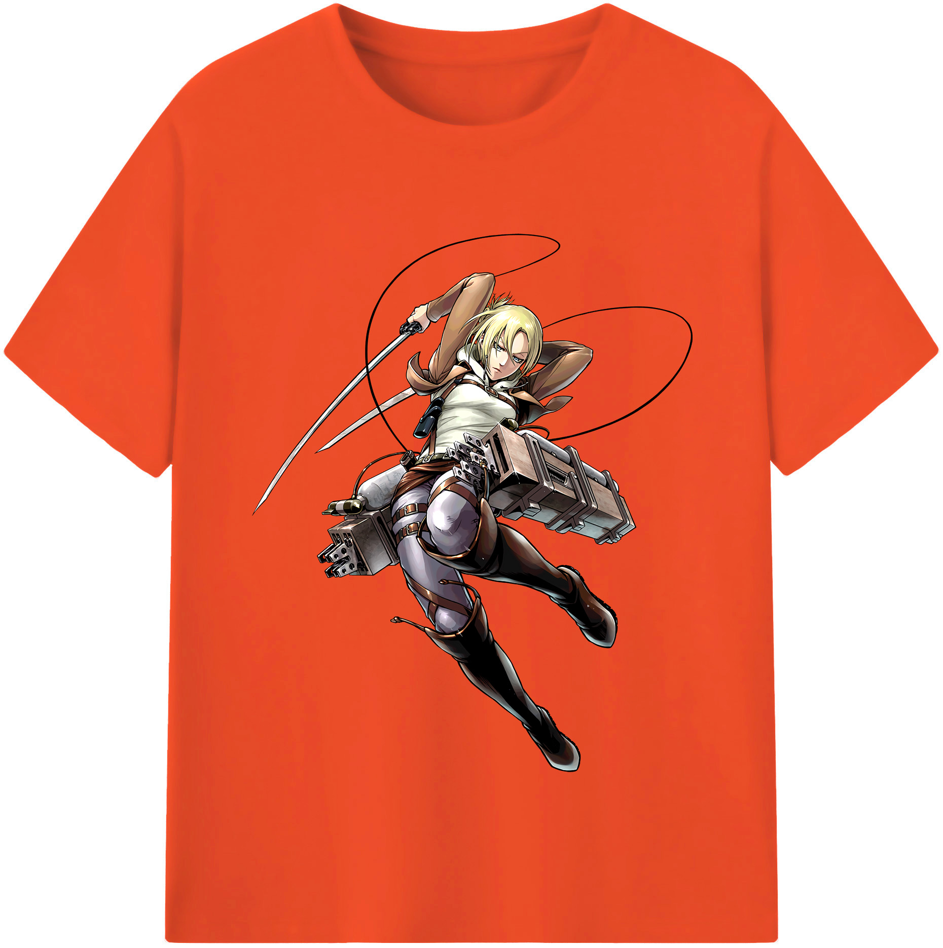 （画像用） 進撃の巨人 アニ・レオンハート Attack on Titan Annie Leonhart 綿100％半袖Tシャツ（フロントプリント）