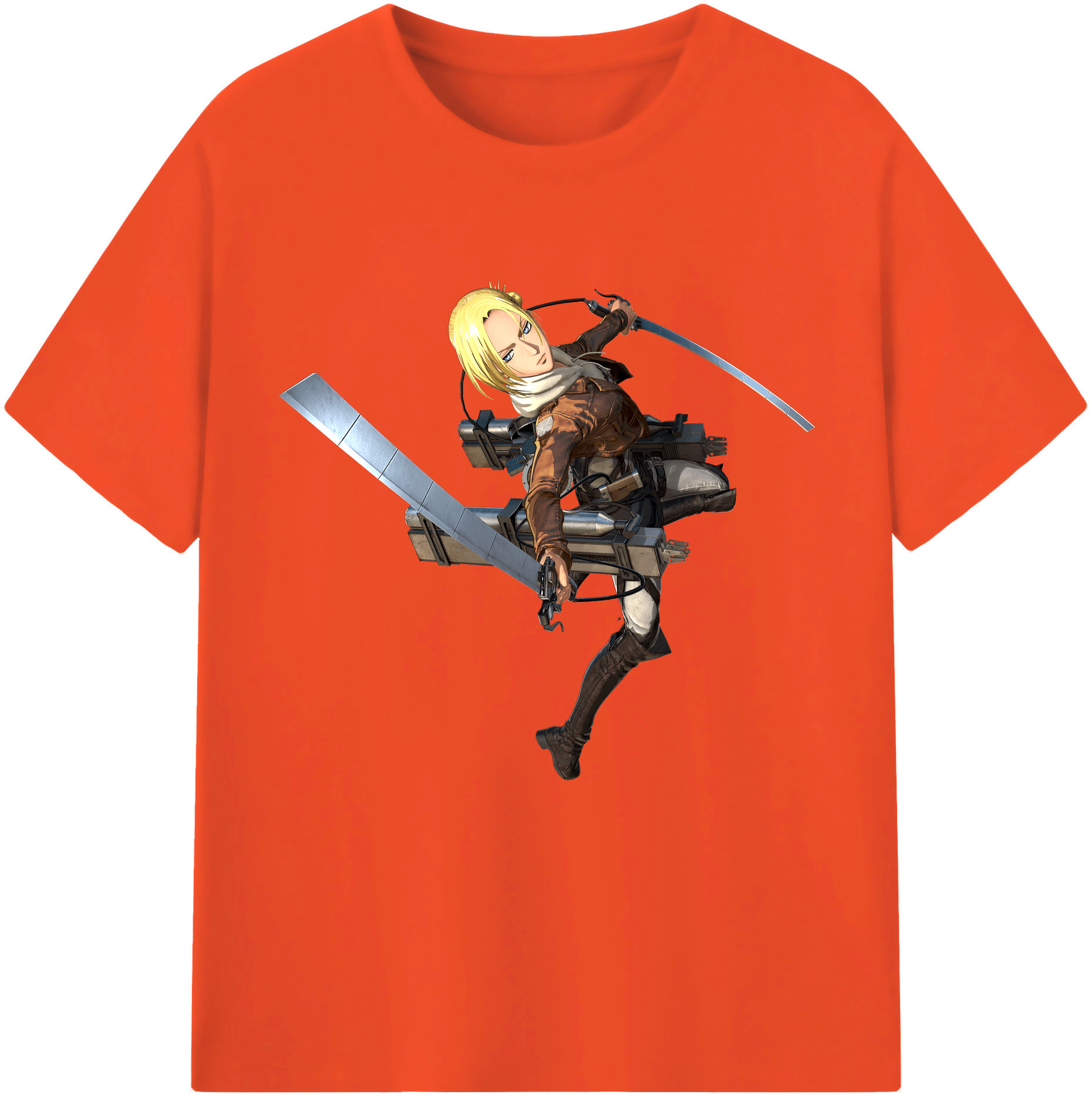 （画像用） 進撃の巨人 アニ・レオンハート Attack on Titan Annie Leonhart 綿100％半袖Tシャツ（フロントプリント）