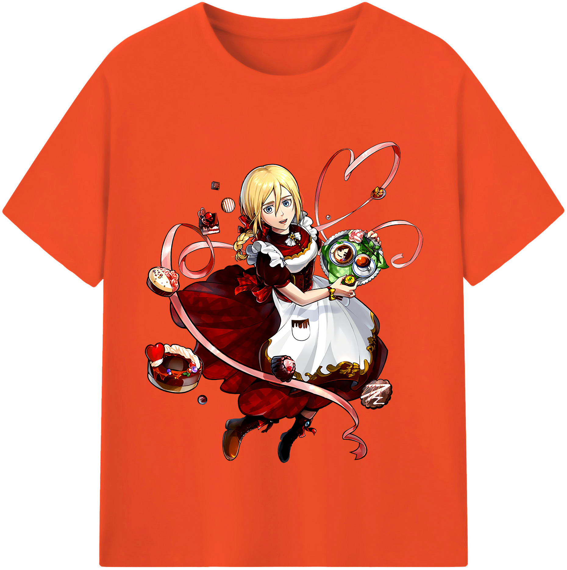 （画像用） 進撃の巨人 クリスタ·レンズ Attack on Titan Christa Lenz 綿100％半袖Tシャツ（フロントプリント）