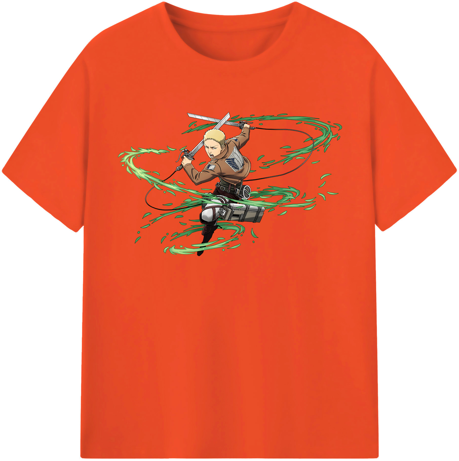 （画像用） 進撃の巨人 ライナー・ブラウン Attack on Titan Reiner Braun 綿100％半袖Tシャツ（フロントプリント）