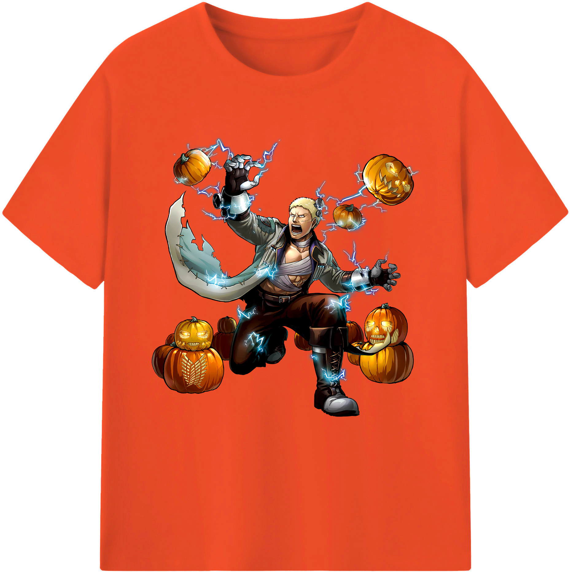（画像用） 進撃の巨人 ライナー・ブラウン Attack on Titan Reiner Braun 綿100％半袖Tシャツ（フロントプリント）