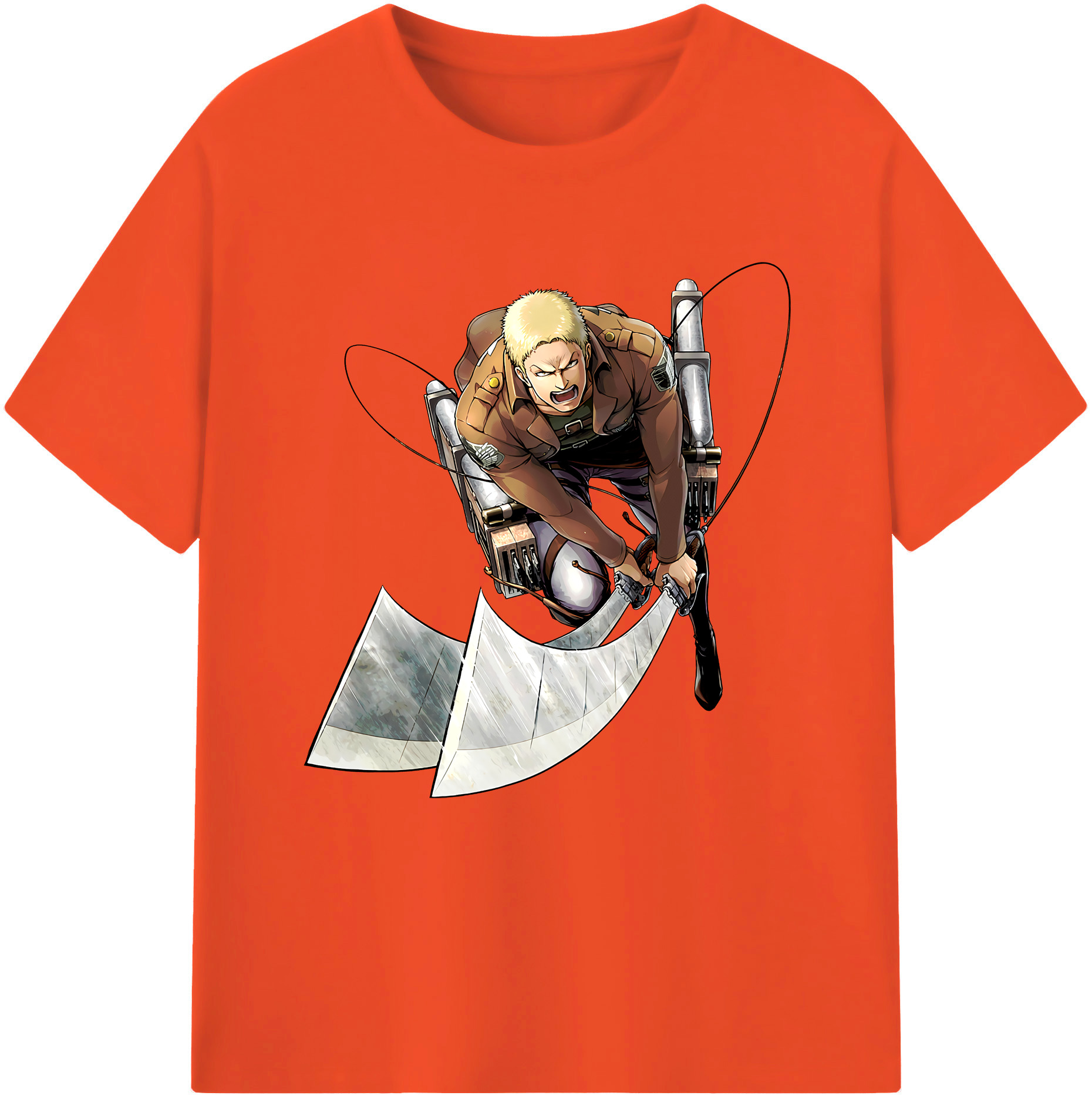 （画像用） 進撃の巨人 ライナー・ブラウン Attack on Titan Reiner Braun 綿100％半袖Tシャツ（フロントプリント）
