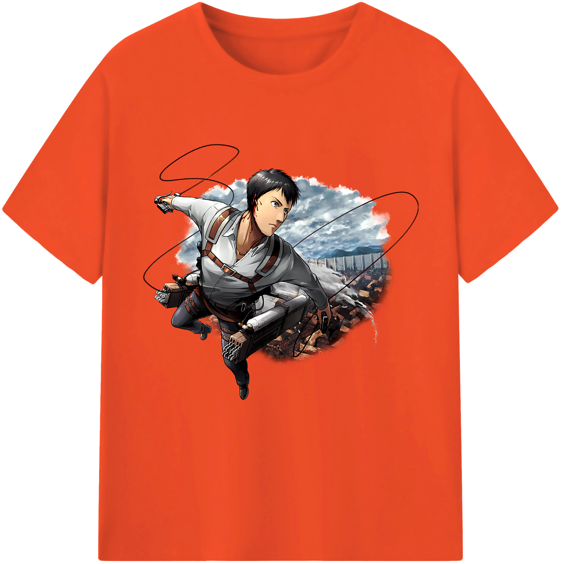 （画像用） 進撃の巨人 ベルトルト・フーバー Attack on Titan Bertholdt Hoover 綿100％半袖Tシャツ（フロントプリント）