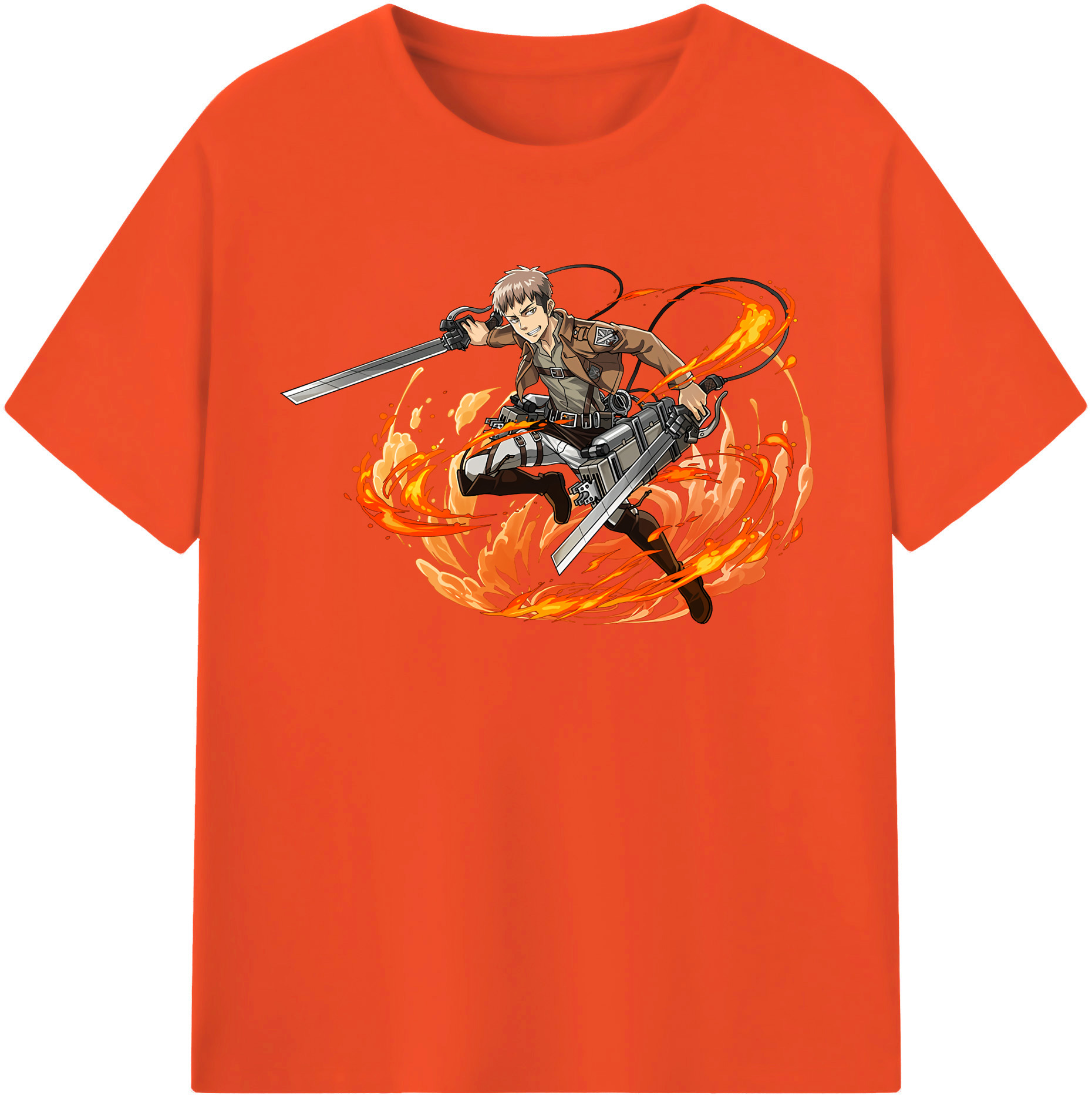 （画像用） 進撃の巨人 ジャン・キルシュタイン Attack on Titan Jean Kirstein 綿100％半袖Tシャツ（フロントプリント）