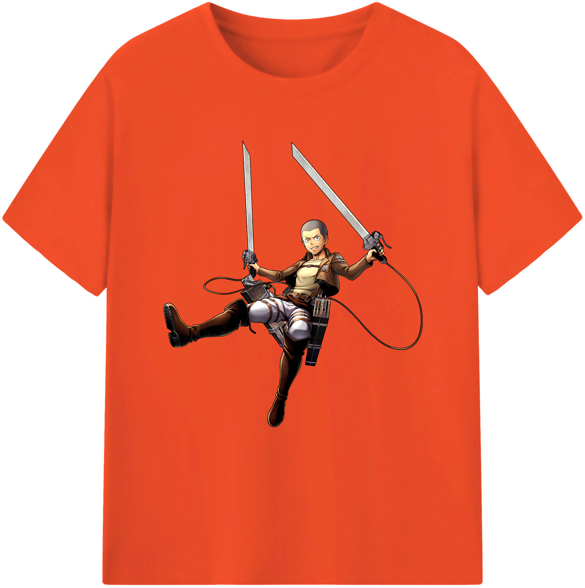 （画像用） 進撃の巨人 コニー·スプリンガー Attack on Titan Connie Springer 綿100％半袖Tシャツ（フロントプリント）