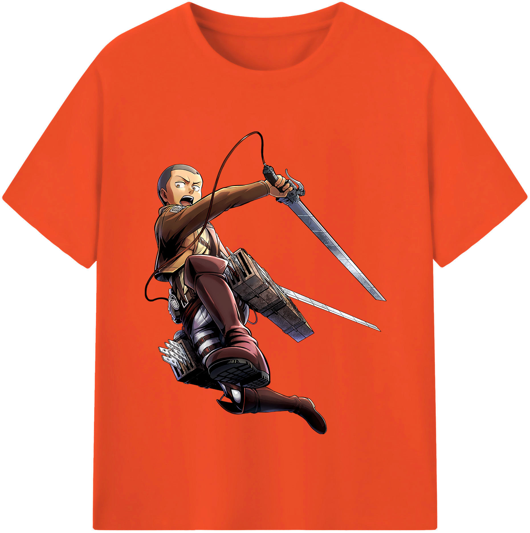 （画像用） 進撃の巨人 コニー·スプリンガー Attack on Titan Connie Springer 綿100％半袖Tシャツ（フロントプリント）