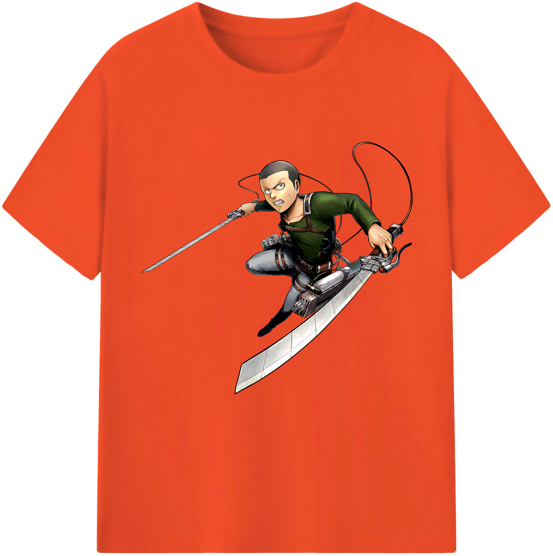 （画像用） 進撃の巨人 コニー·スプリンガー Attack on Titan Connie Springer 綿100％半袖Tシャツ（フロントプリント）