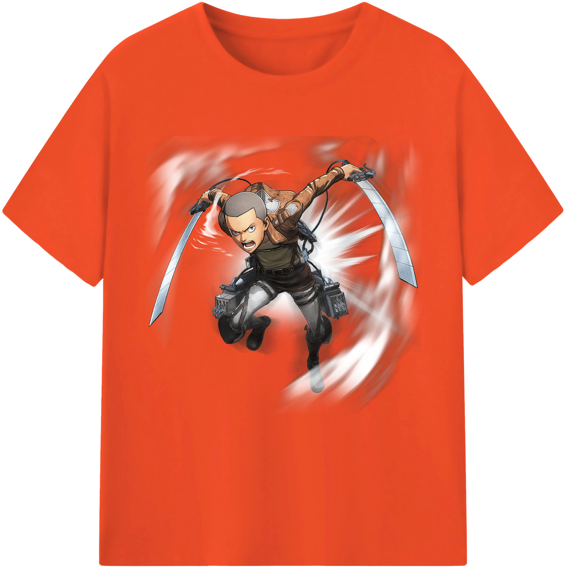 （画像用） 進撃の巨人 コニー·スプリンガー Attack on Titan Connie Springer 綿100％半袖Tシャツ（フロントプリント）
