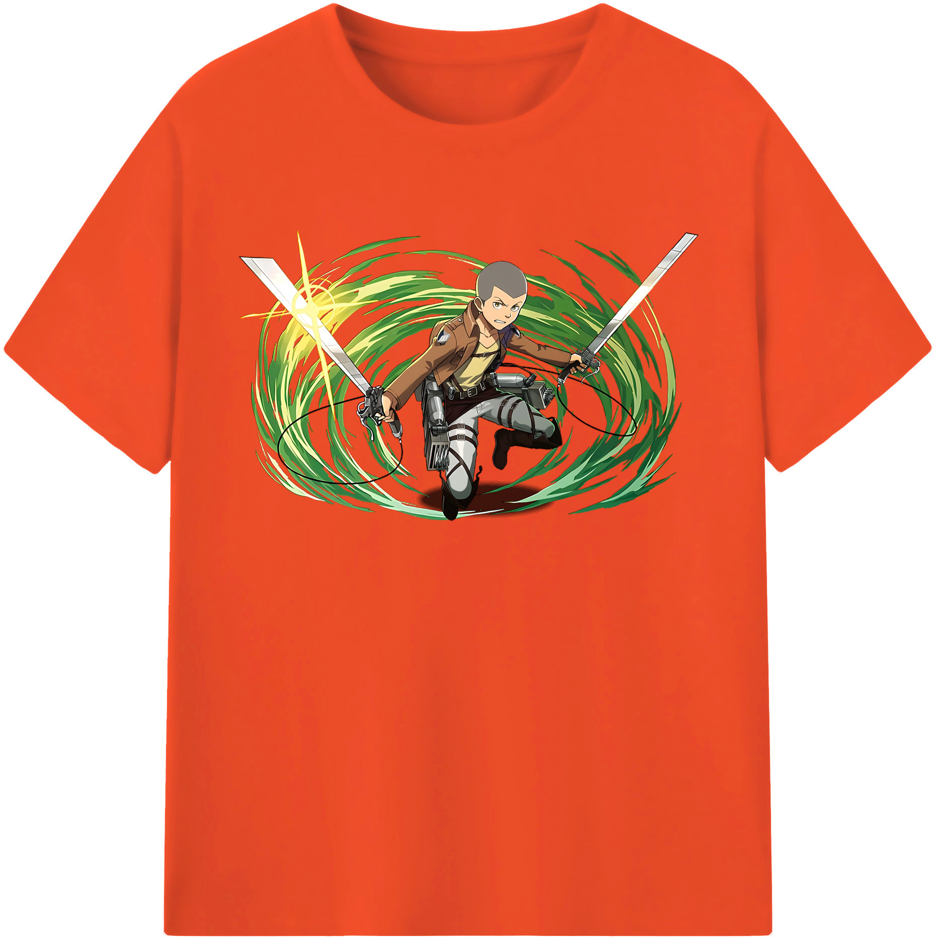 （画像用） 進撃の巨人 コニー·スプリンガー Attack on Titan Connie Springer 綿100％半袖Tシャツ（フロントプリント）