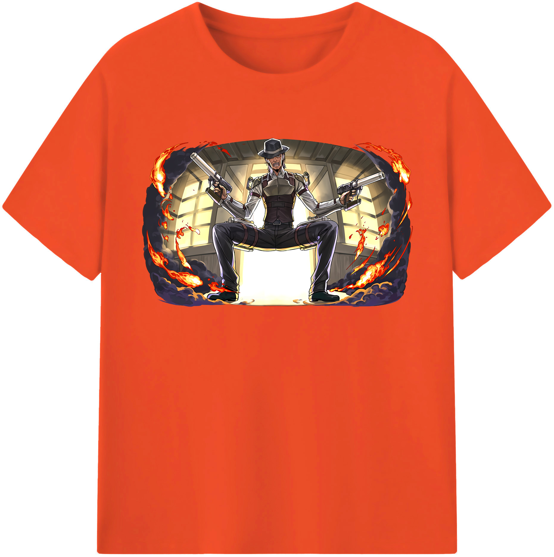 （画像用） 進撃の巨人 ケニー·アッカーマン Attack on Titan Kenny Ackerman 綿100％半袖Tシャツ（フロントプリント）