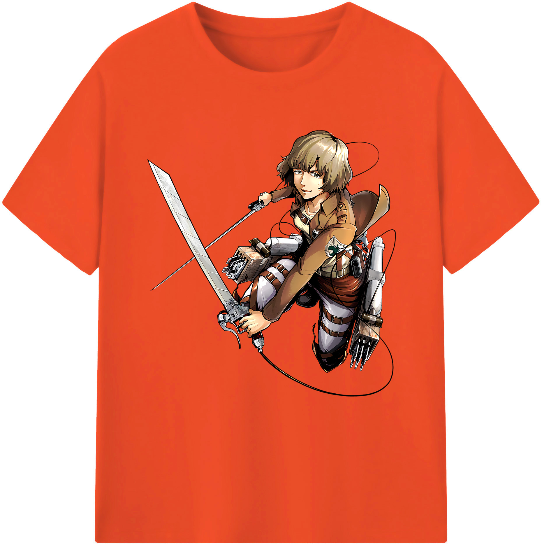 （画像用） 進撃の巨人 ヒツチ Attack on Titan Hitch 綿100％半袖Tシャツ（フロントプリント）
