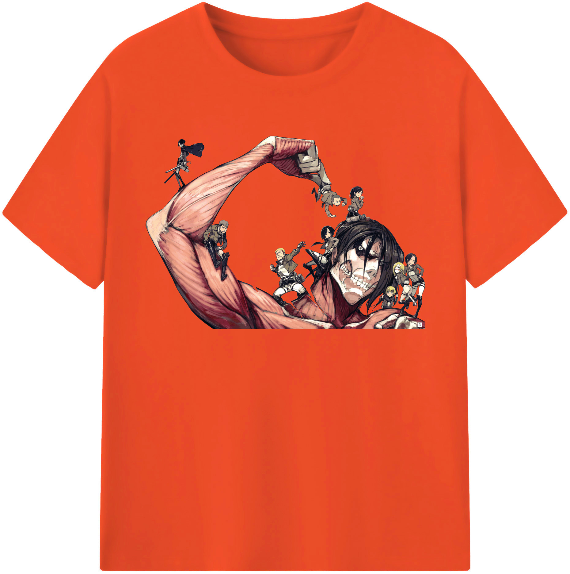 （画像用） 進撃の巨人 Attack on Titan 綿100％半袖Tシャツ（フロントプリント）