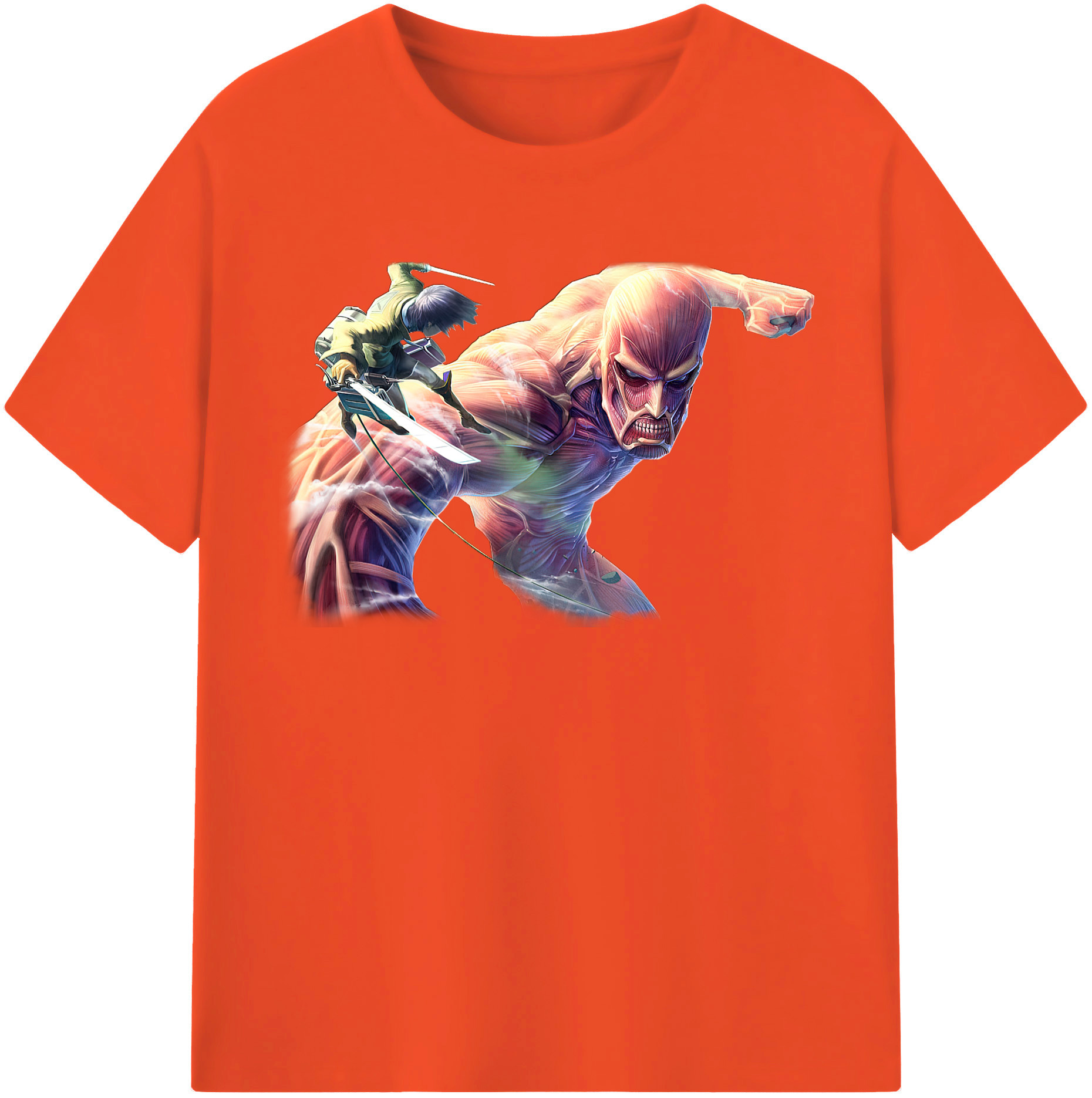 （画像用） 進撃の巨人 Attack on Titan 綿100％半袖Tシャツ（フロントプリント）
