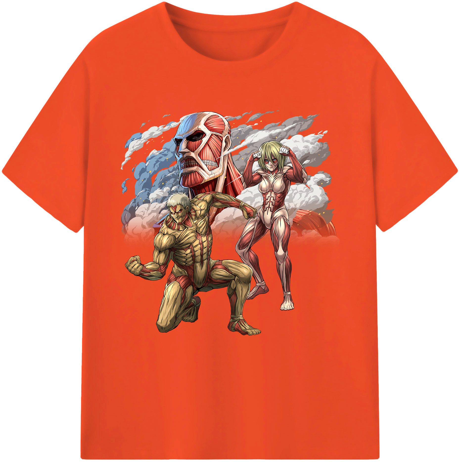 （画像用） 進撃の巨人 Attack on Titan 綿100％半袖Tシャツ（フロントプリント）