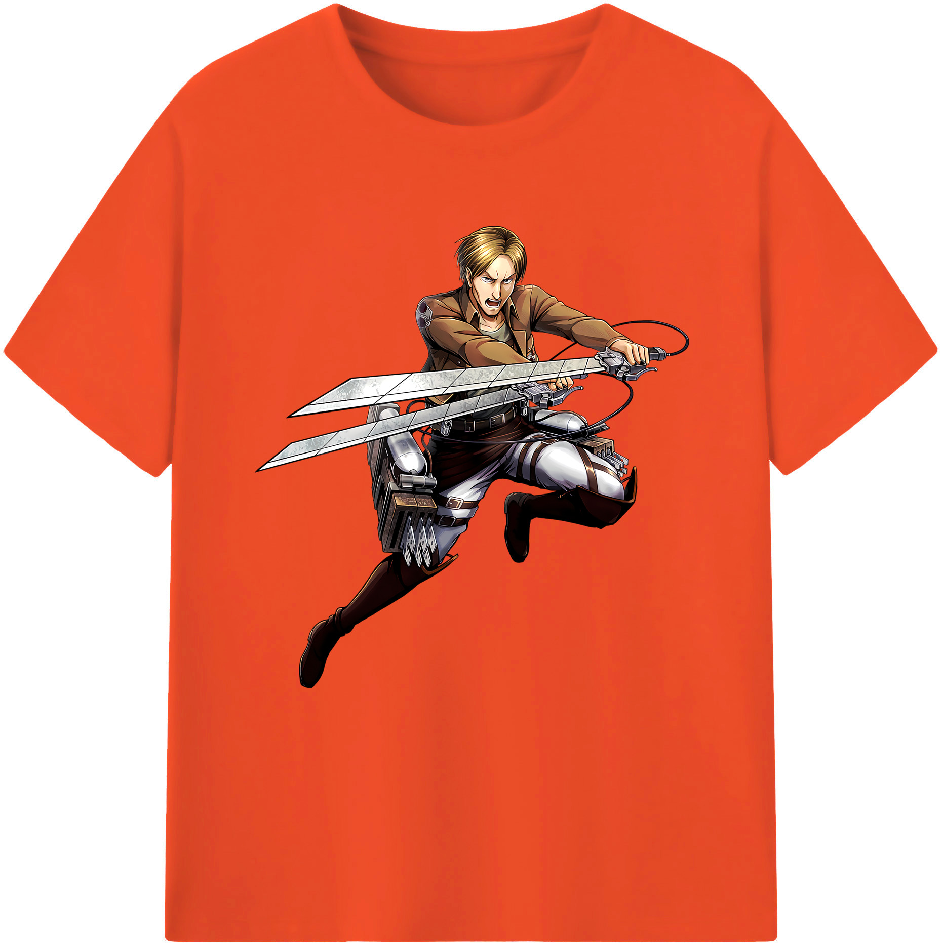 （画像用） 進撃の巨人 Attack on Titan 綿100％半袖Tシャツ（フロントプリント）