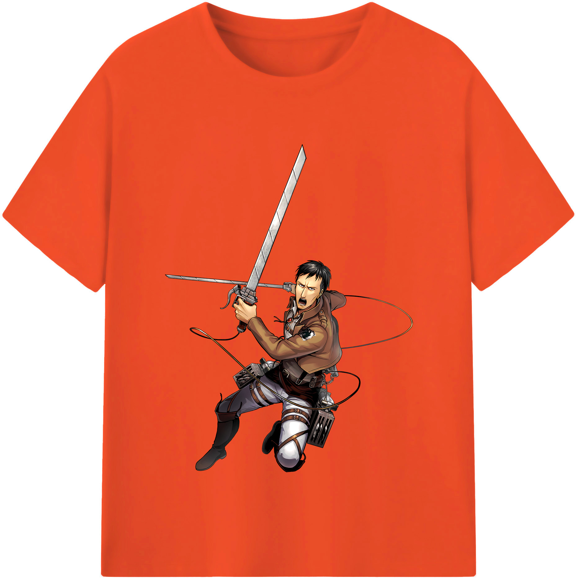 （画像用） 進撃の巨人 Attack on Titan 綿100％半袖Tシャツ（フロントプリント）