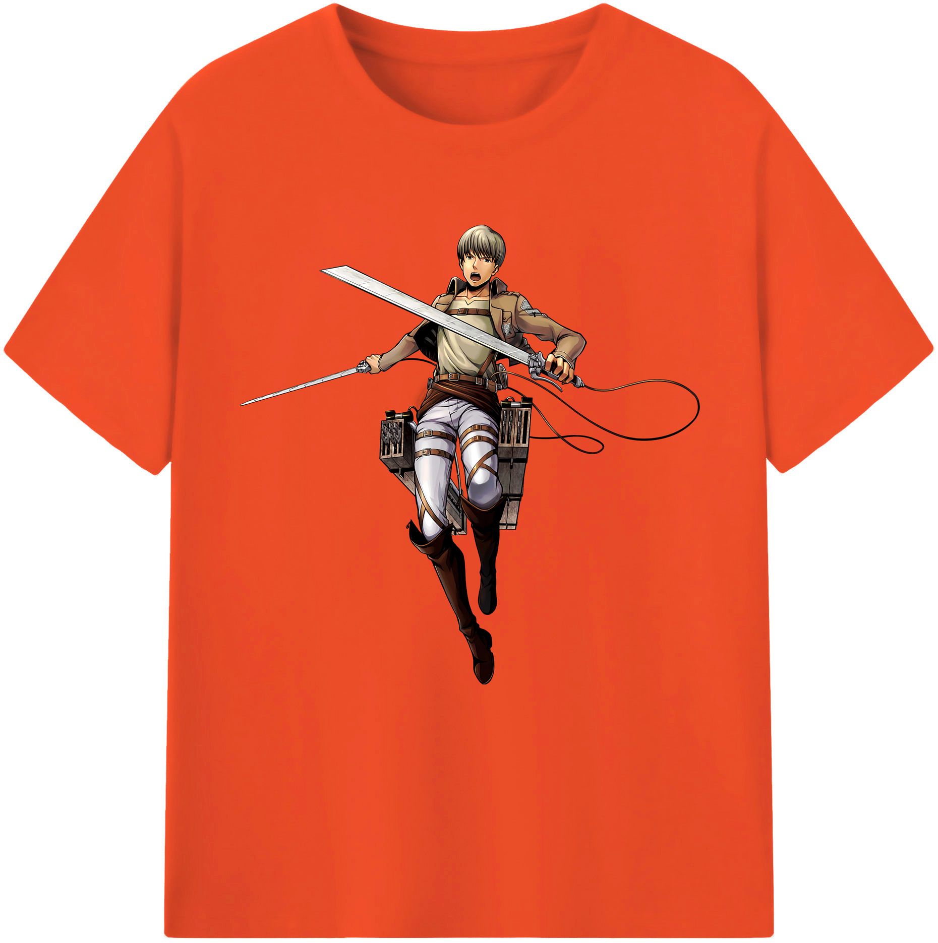 （画像用） 進撃の巨人 Attack on Titan 綿100％半袖Tシャツ（フロントプリント）