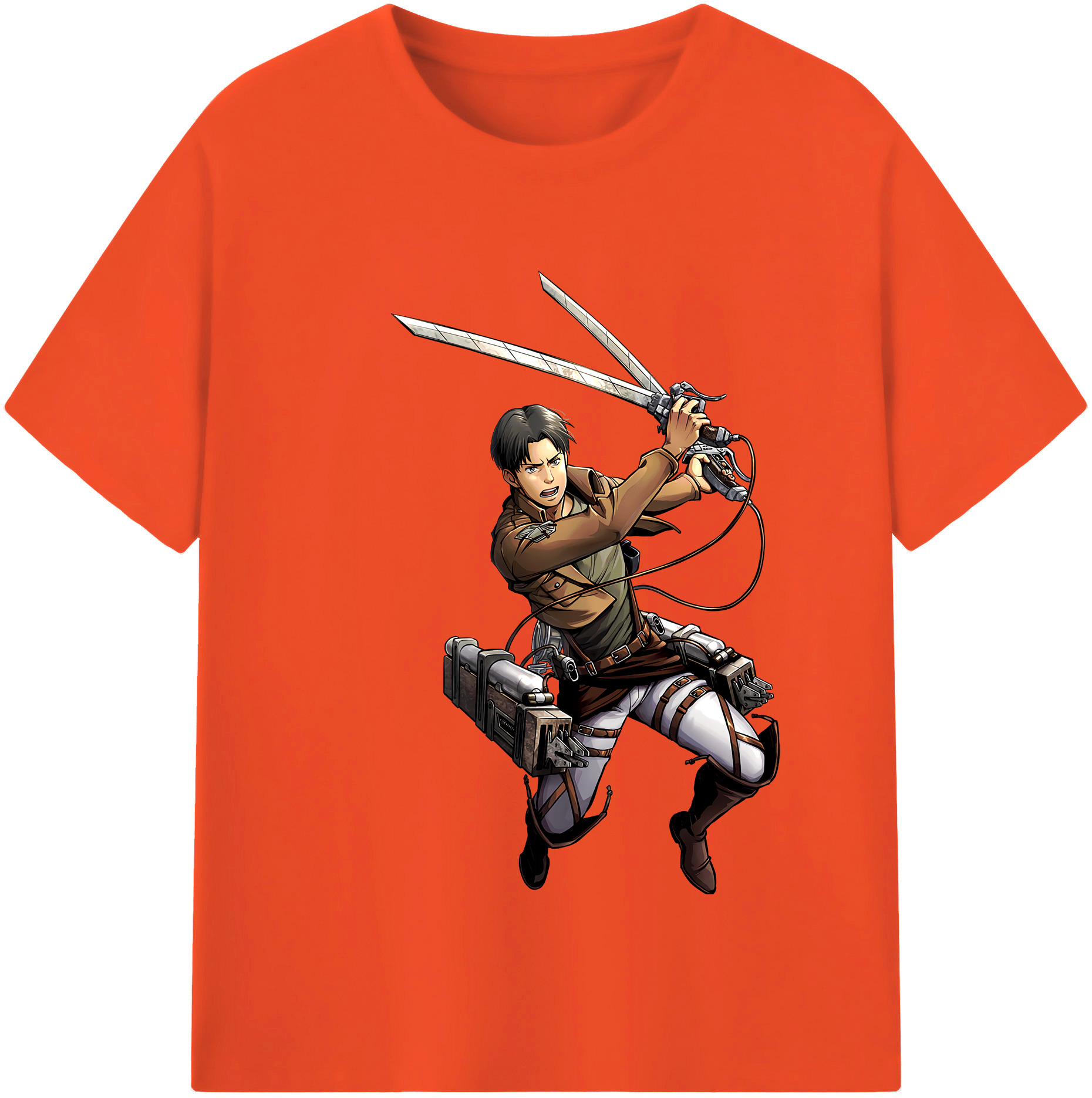 （画像用） 進撃の巨人 Attack on Titan 綿100％半袖Tシャツ（フロントプリント）