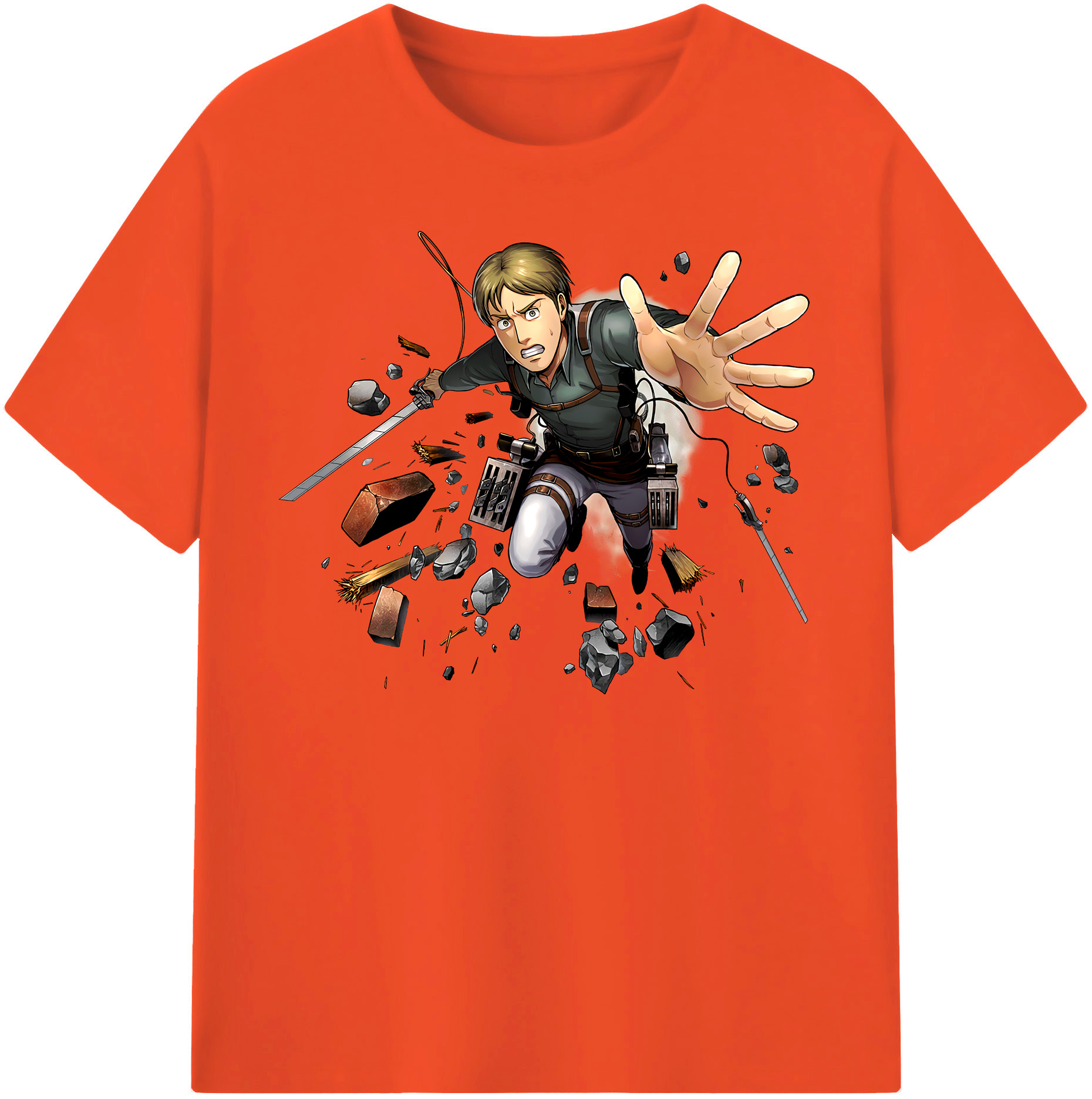 （画像用） 進撃の巨人 Attack on Titan 綿100％半袖Tシャツ（フロントプリント）