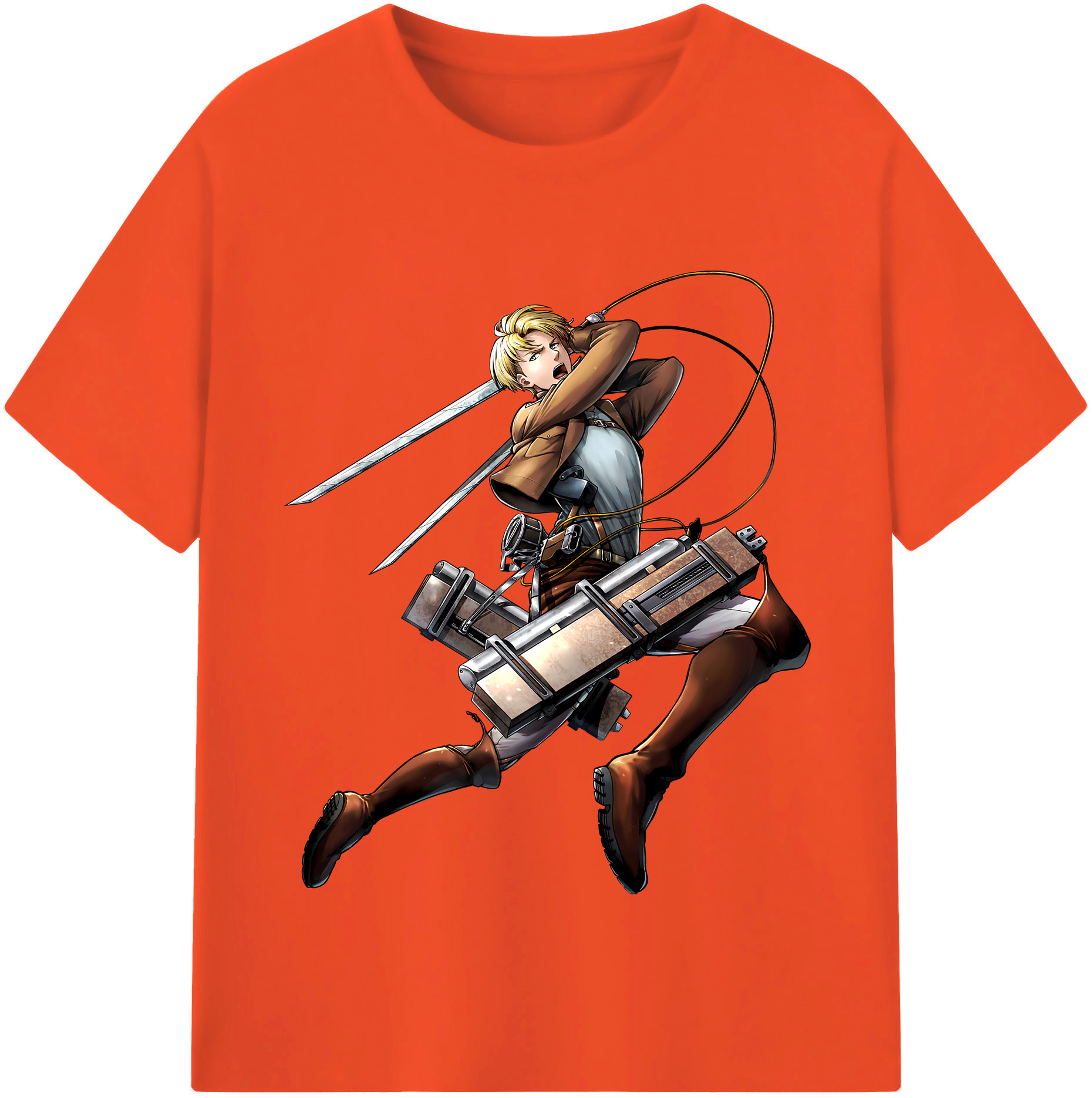 （画像用） 進撃の巨人 Attack on Titan 綿100％半袖Tシャツ（フロントプリント）
