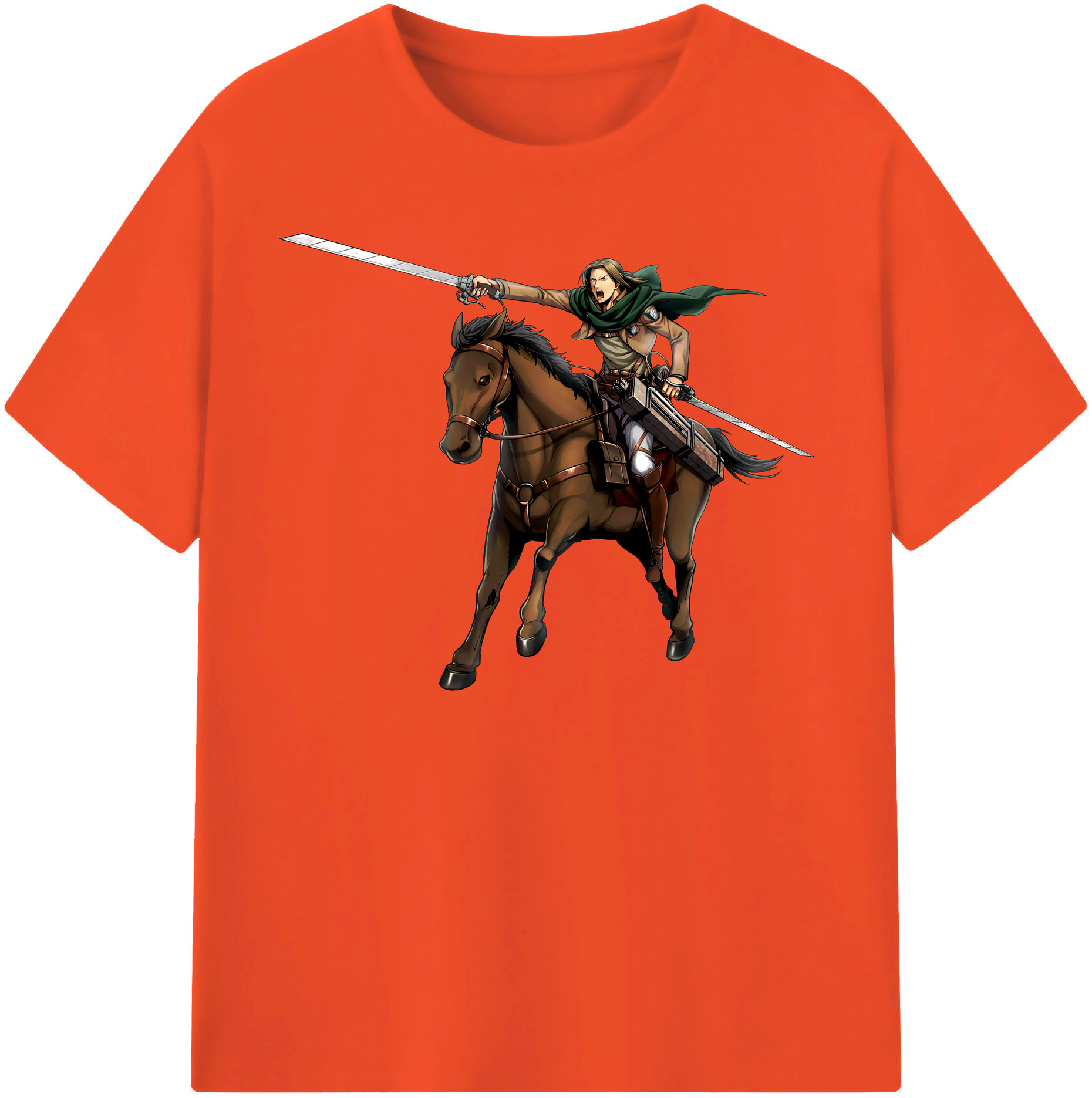 （画像用） 進撃の巨人 Attack on Titan 綿100％半袖Tシャツ（フロントプリント）