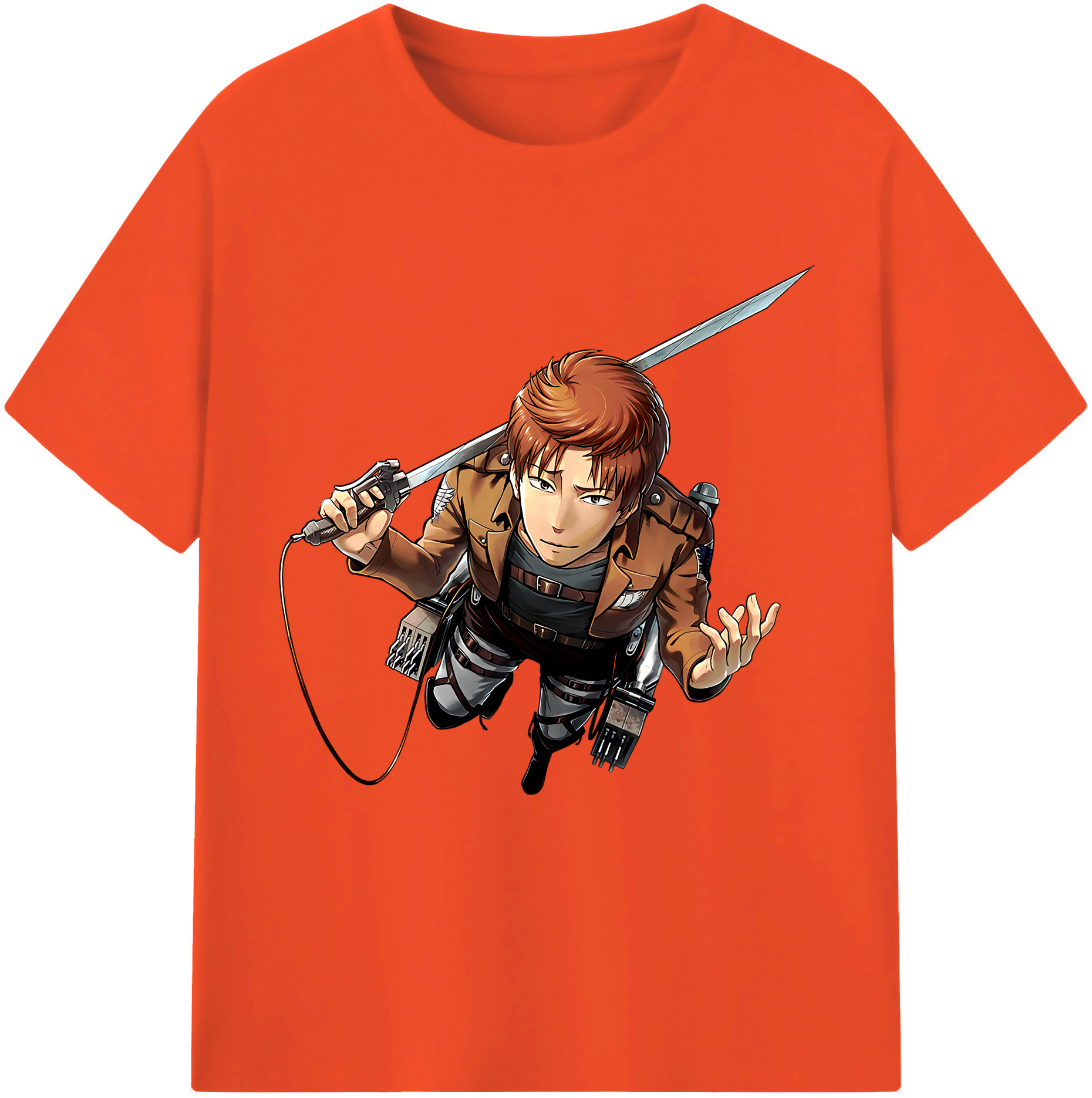 （画像用） 進撃の巨人 Attack on Titan 綿100％半袖Tシャツ（フロントプリント）