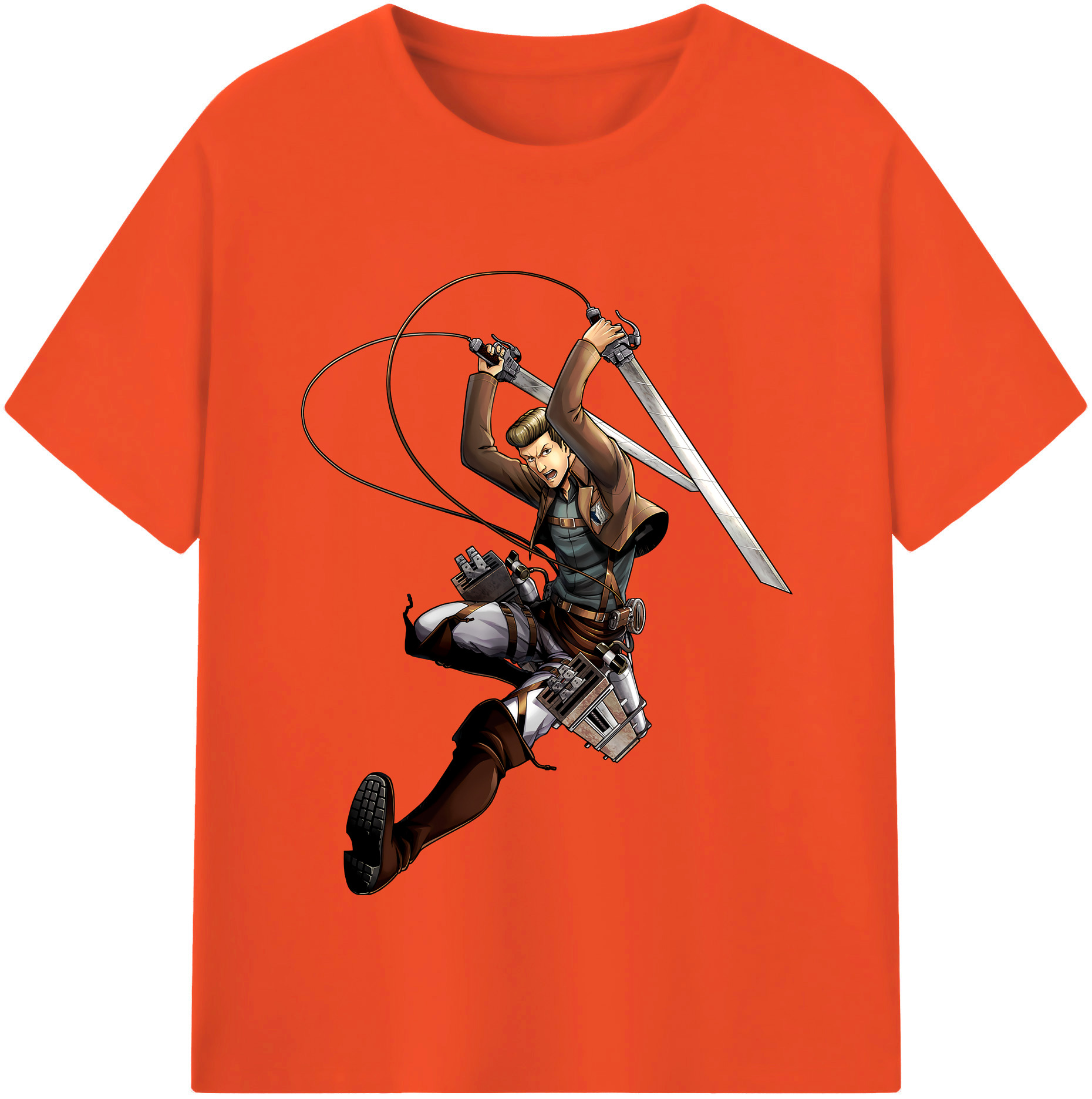 （画像用） 進撃の巨人 Attack on Titan 綿100％半袖Tシャツ（フロントプリント）