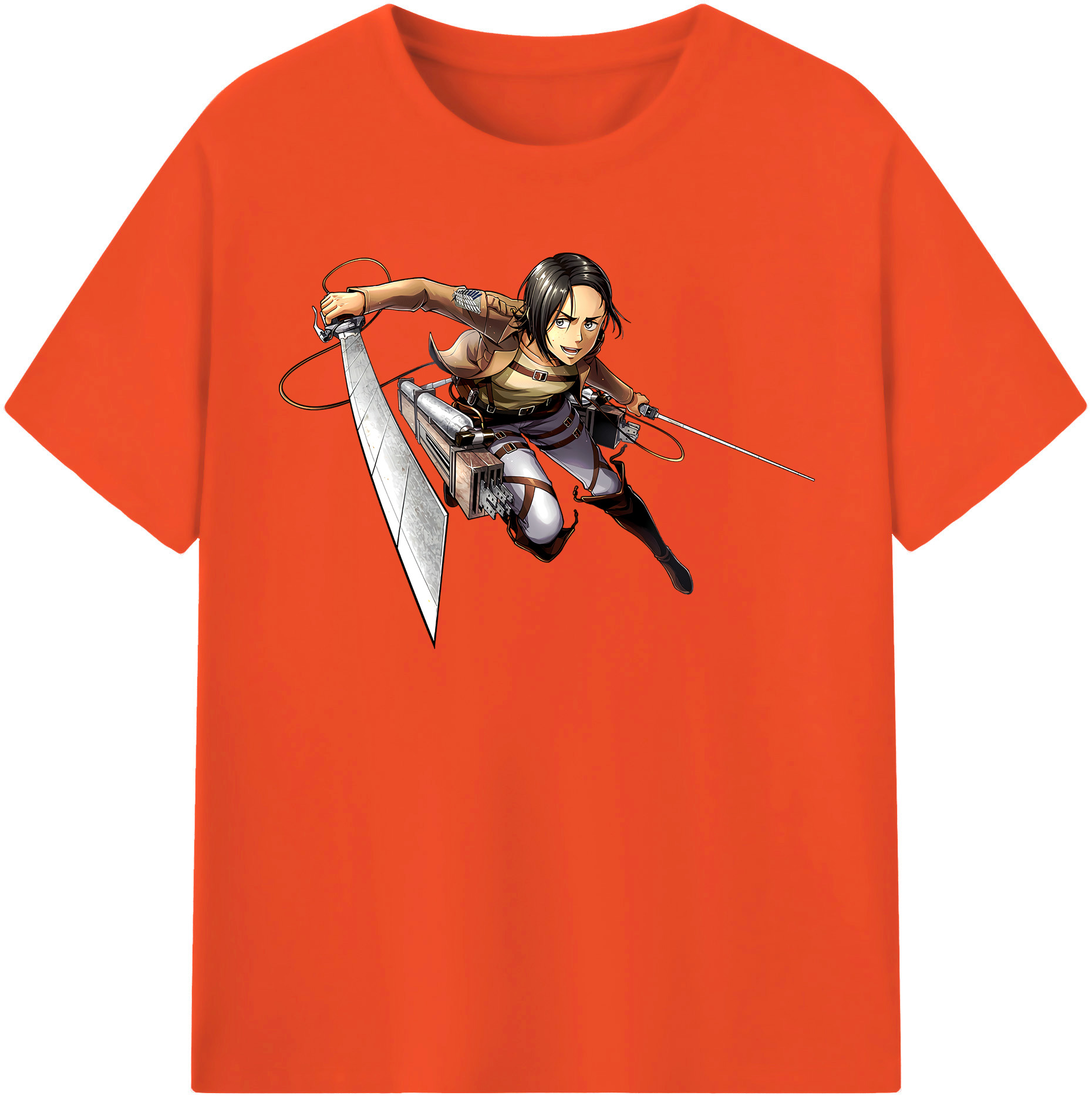 （画像用） 進撃の巨人 Attack on Titan 綿100％半袖Tシャツ（フロントプリント）