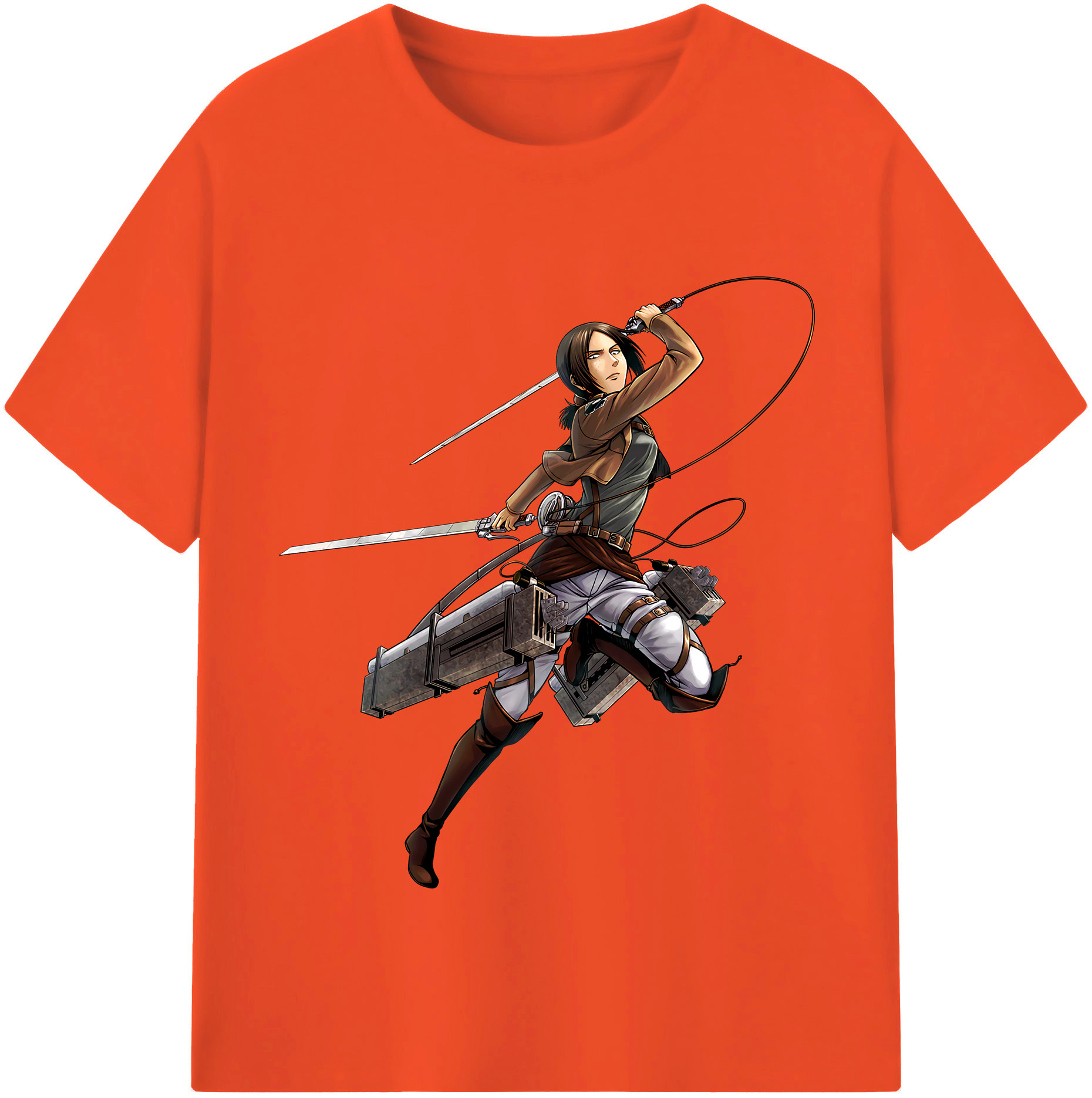 （画像用） 進撃の巨人 Attack on Titan 綿100％半袖Tシャツ（フロントプリント）
