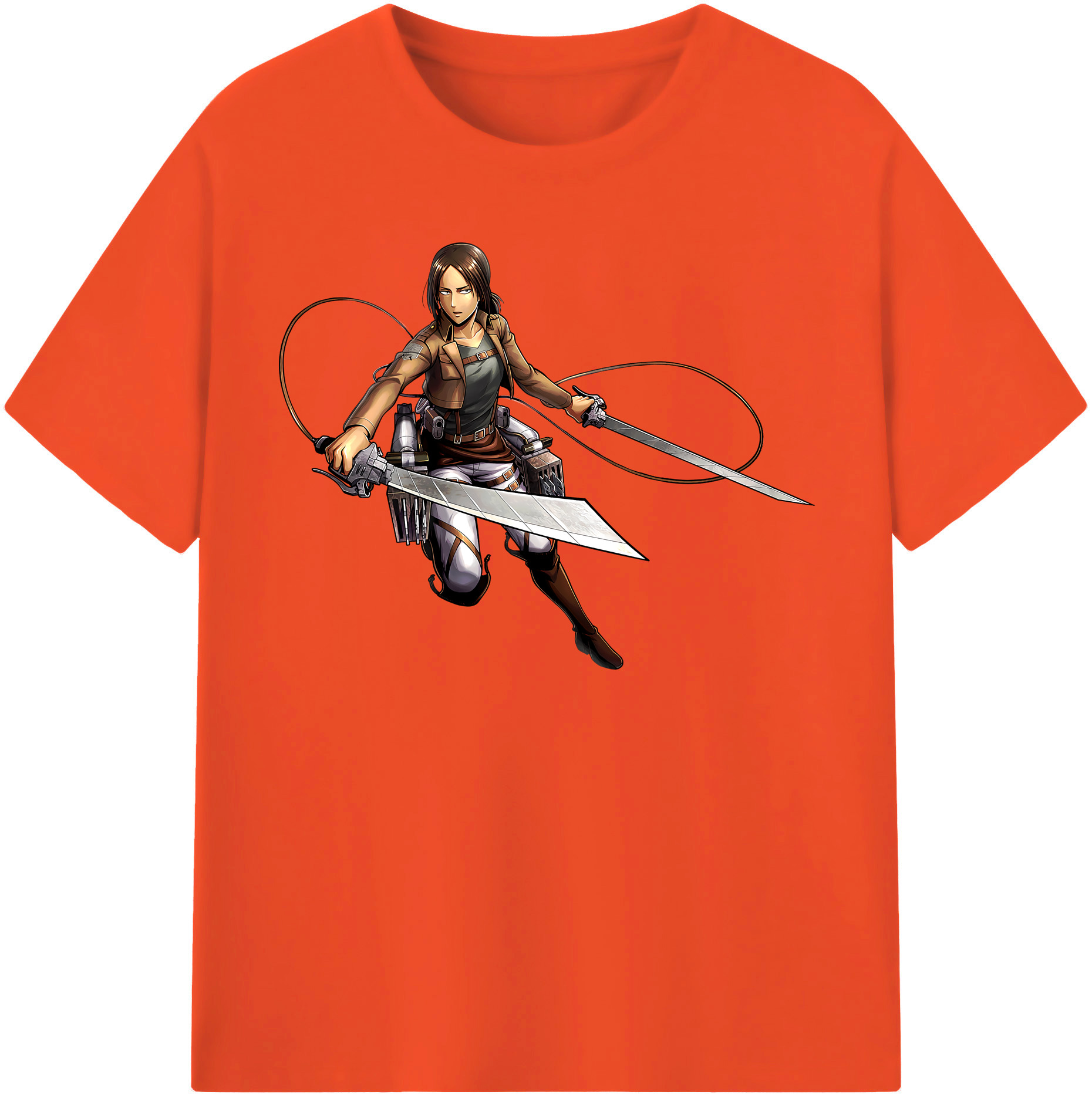 （画像用） 進撃の巨人 Attack on Titan 綿100％半袖Tシャツ（フロントプリント）