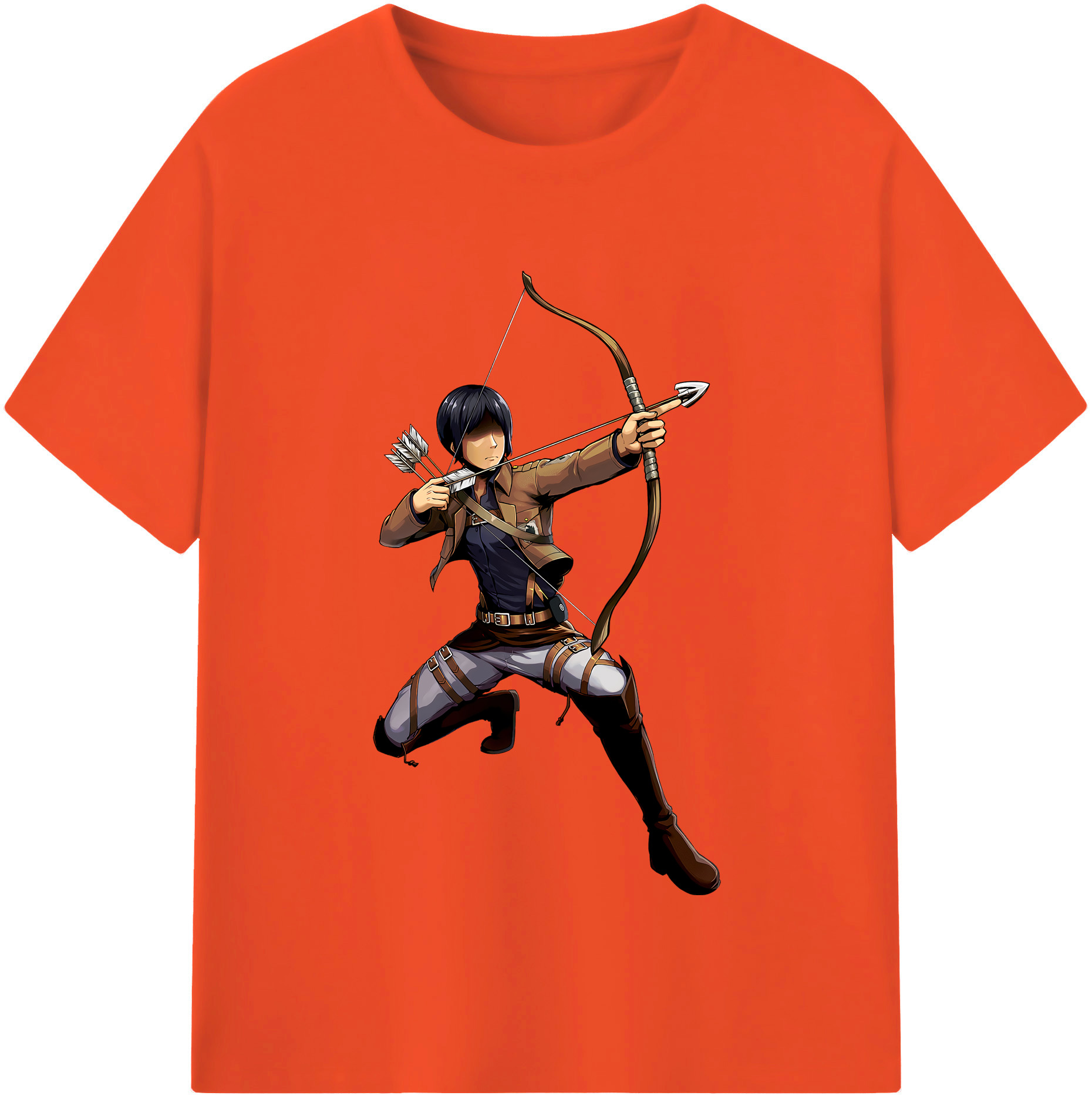 （画像用） 進撃の巨人 Attack on Titan 綿100％半袖Tシャツ（フロントプリント）