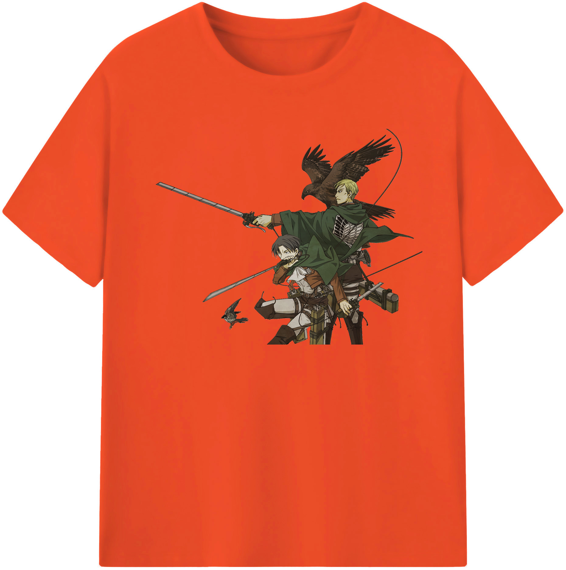 （画像用） 進撃の巨人 Attack on Titan 綿100％半袖Tシャツ（フロントプリント）