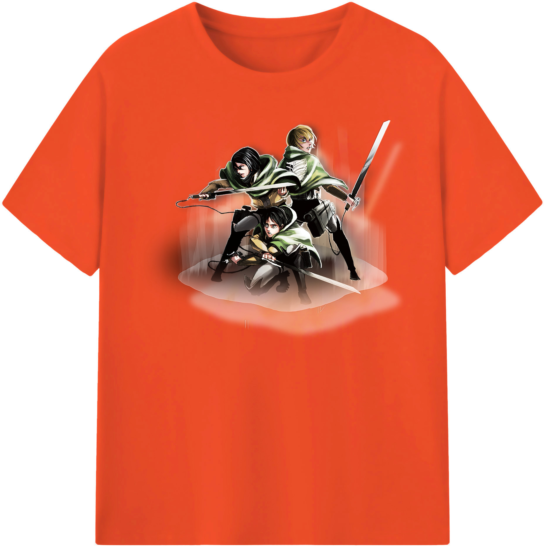 （画像用） 進撃の巨人 Attack on Titan 綿100％半袖Tシャツ（フロントプリント）