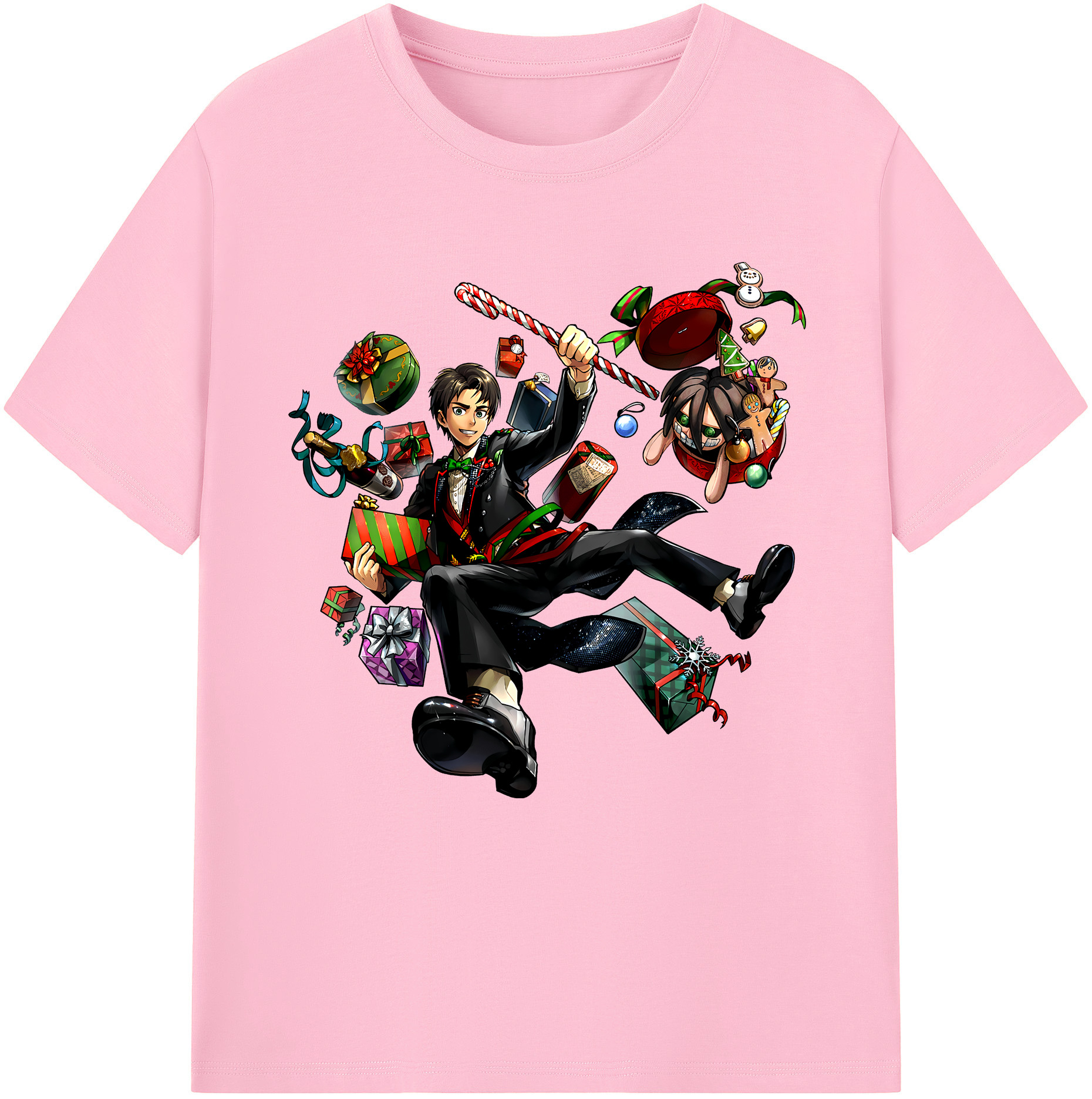 （画像用） 進撃の巨人 エレン･イェーガー Attack on Titan Eren Jäger 綿100％半袖Tシャツ（フロントプリント）