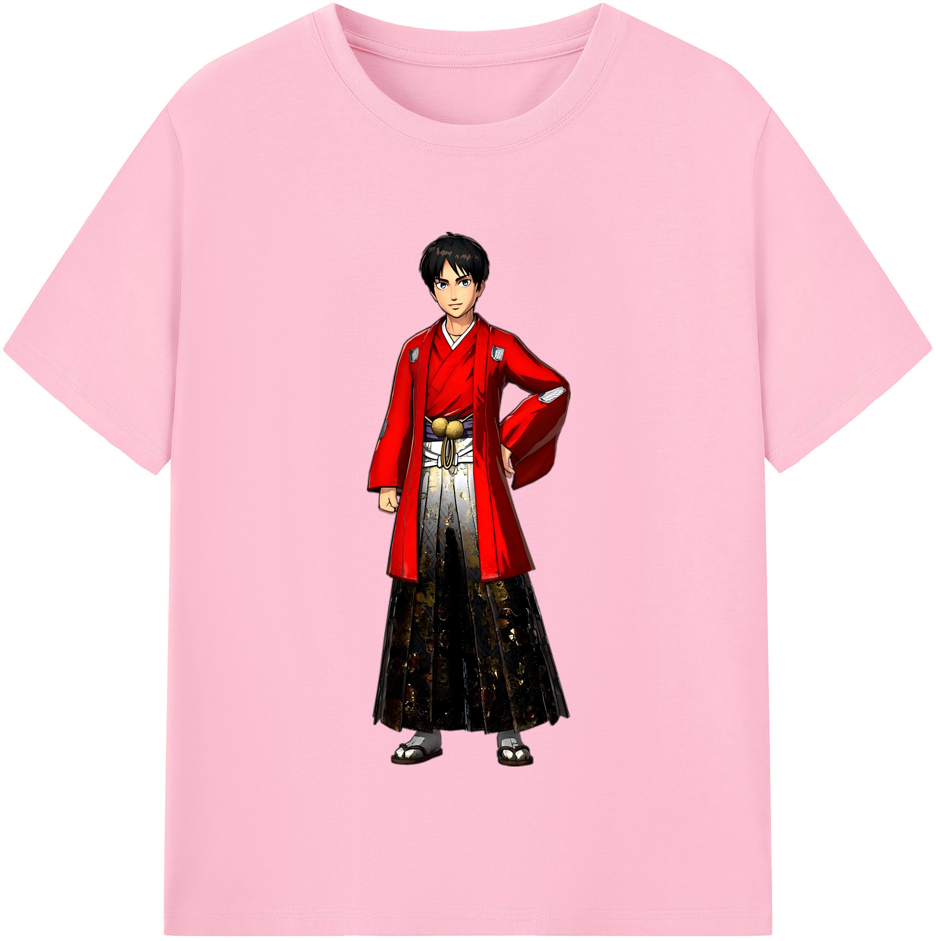 （画像用） 進撃の巨人 エレン･イェーガー Attack on Titan Eren Jäger 綿100％半袖Tシャツ（フロントプリント）