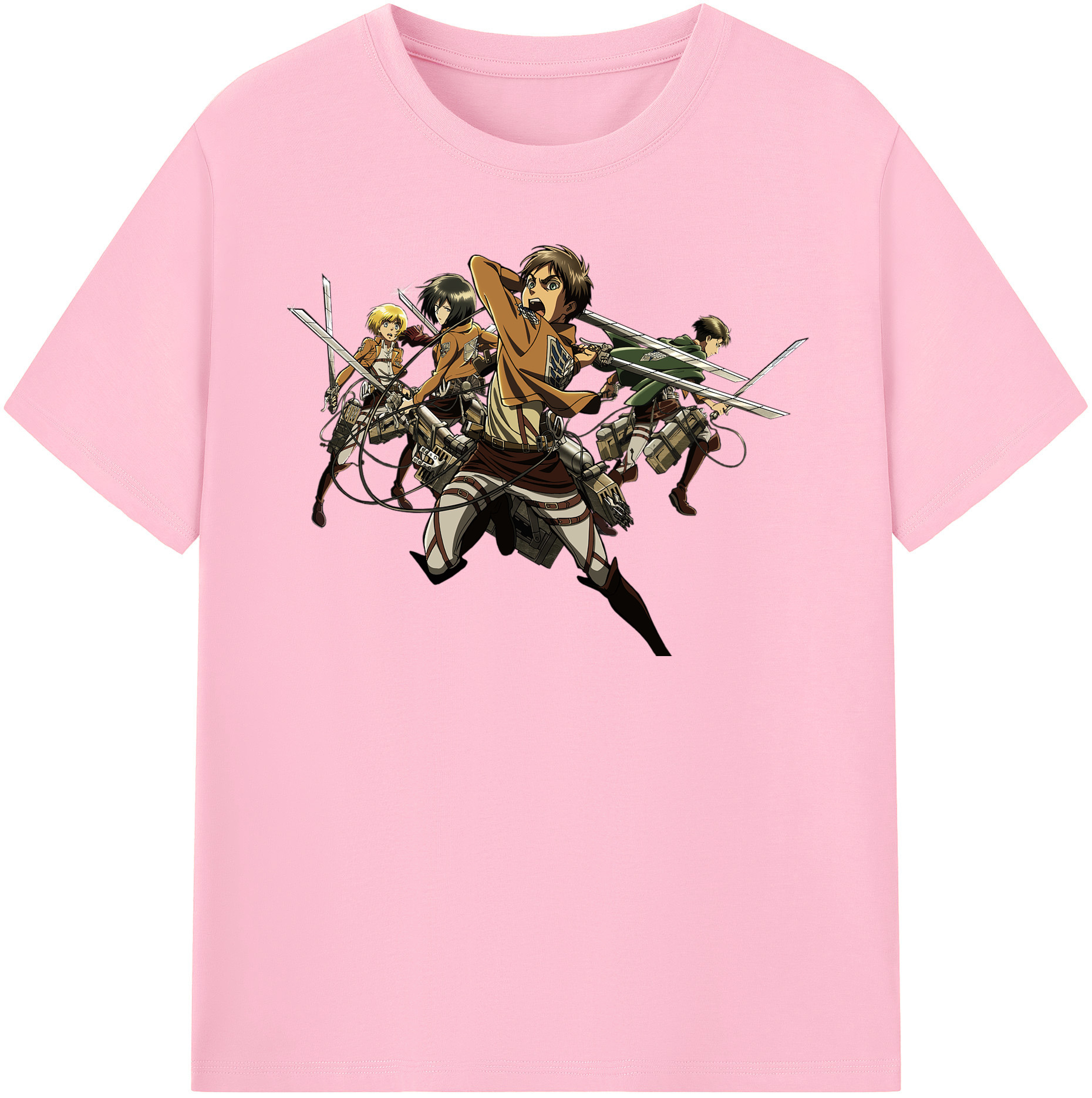 （画像用） 進撃の巨人 エレン･イェーガー Attack on Titan Eren Jäger 綿100％半袖Tシャツ（フロントプリント）