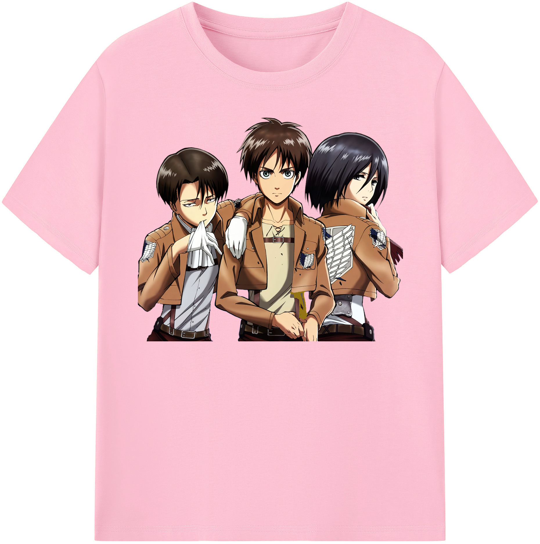 （画像用） 進撃の巨人 エレン･イェーガー Attack on Titan Eren Jäger 綿100％半袖Tシャツ（フロントプリント）