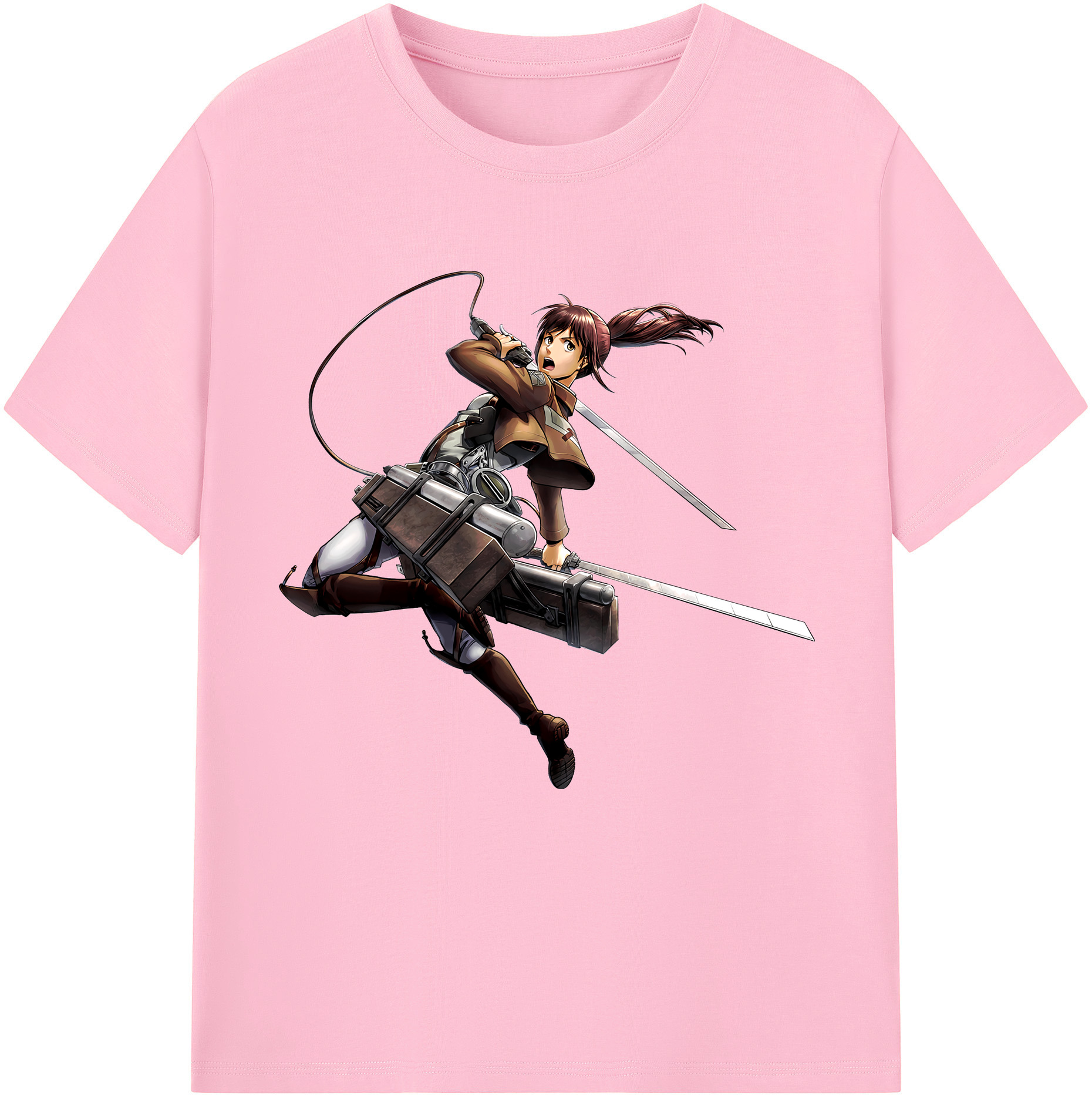 （画像用） 進撃の巨人 サシャ·ブラウス Attack on Titan Sasha Blaus 綿100％半袖Tシャツ（フロントプリント）