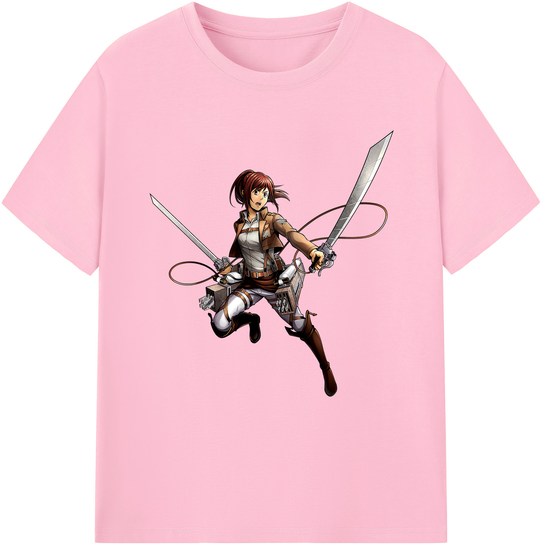 （画像用） 進撃の巨人 サシャ·ブラウス Attack on Titan Sasha Blaus 綿100％半袖Tシャツ（フロントプリント）