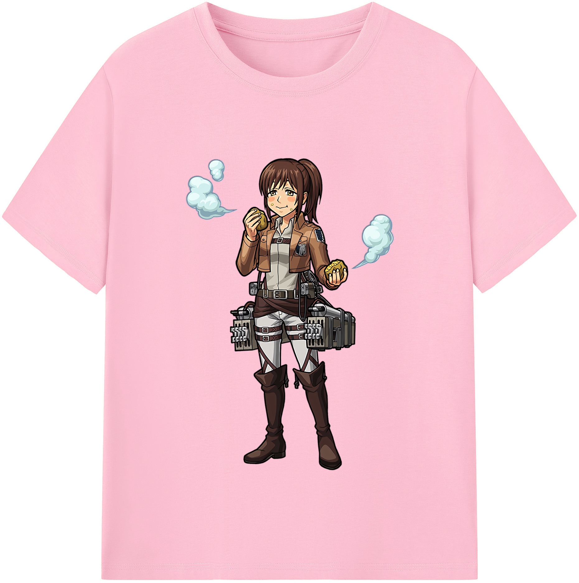 （画像用） 進撃の巨人 サシャ·ブラウス Attack on Titan Sasha Blaus 綿100％半袖Tシャツ（フロントプリント）