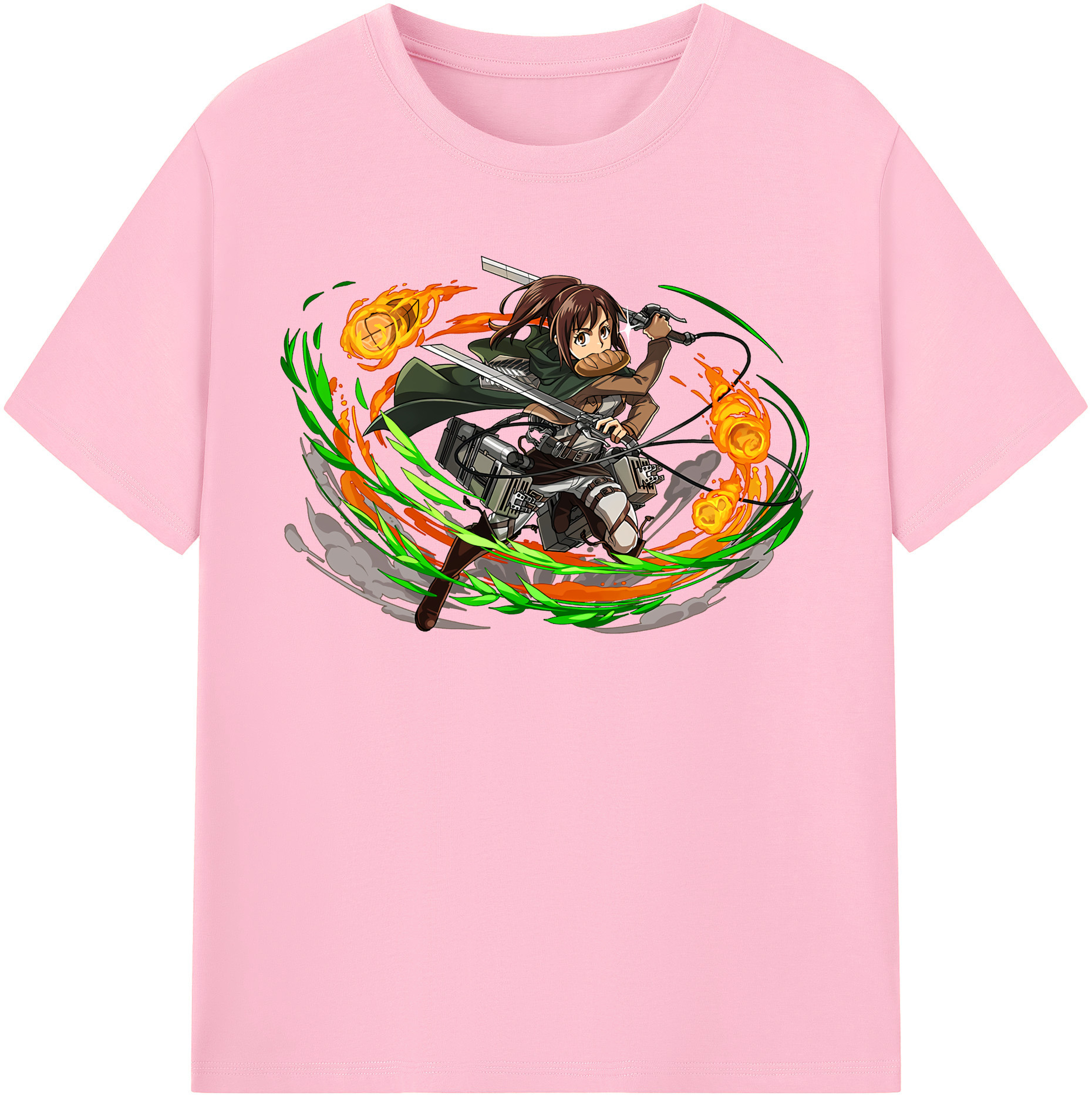 （画像用） 進撃の巨人 サシャ·ブラウス Attack on Titan Sasha Blaus 綿100％半袖Tシャツ（フロントプリント）