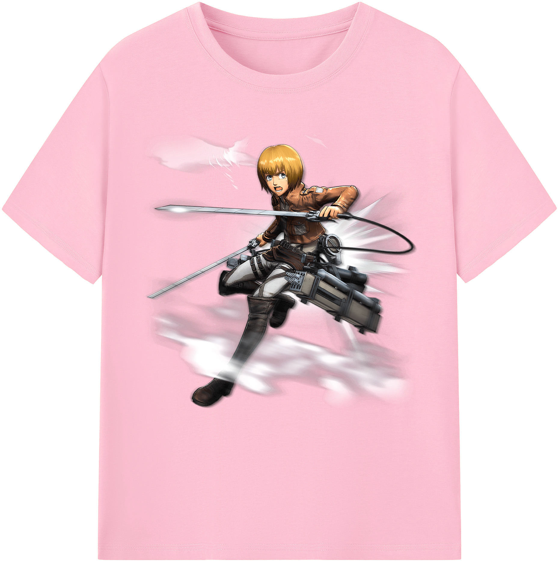 （画像用） 進撃の巨人 アルミン·アルレルト Attack on Titan Armin Arlert 綿100％半袖Tシャツ（フロントプリント）