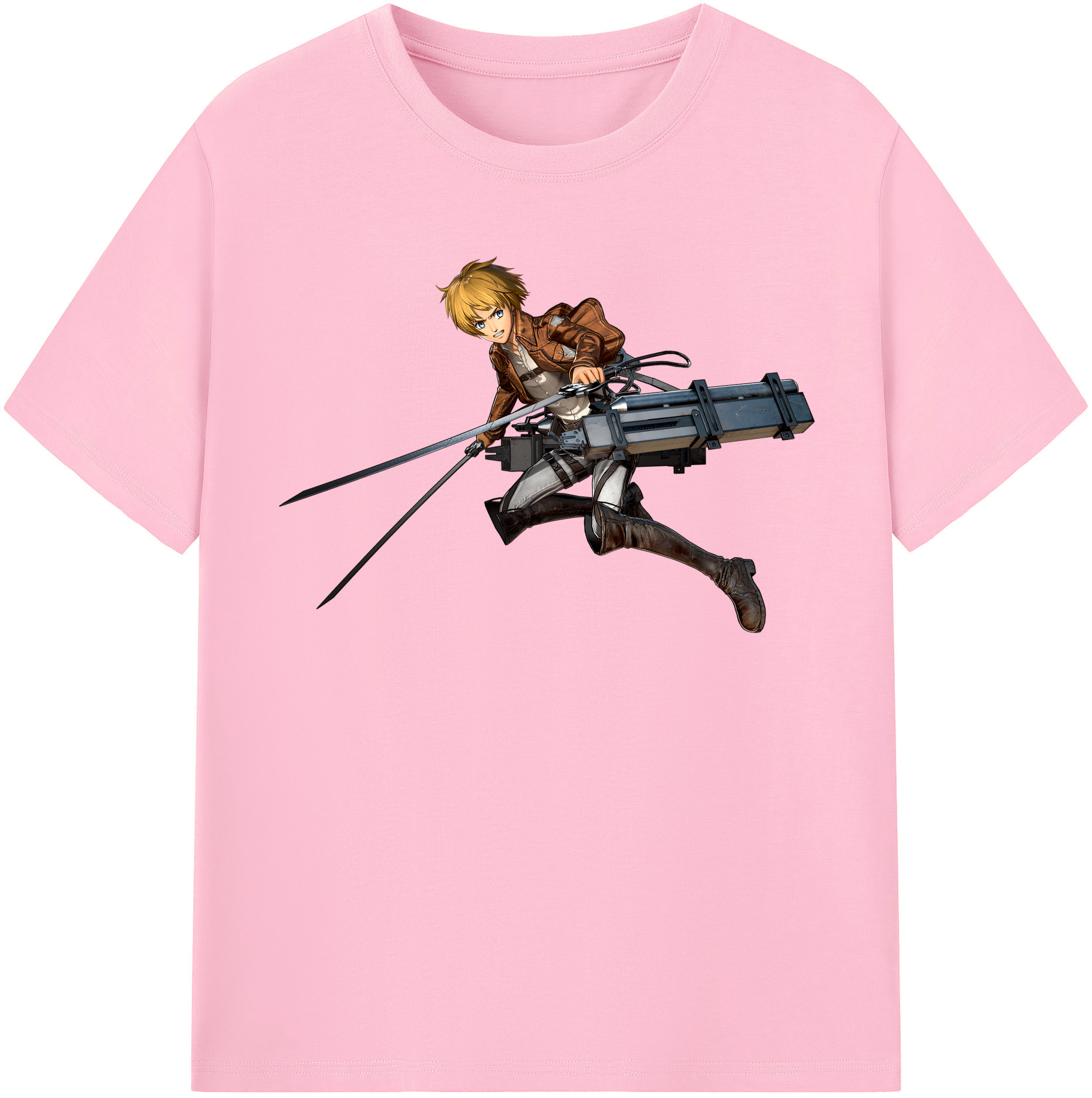 （画像用） 進撃の巨人 アルミン·アルレルト Attack on Titan Armin Arlert 綿100％半袖Tシャツ（フロントプリント）