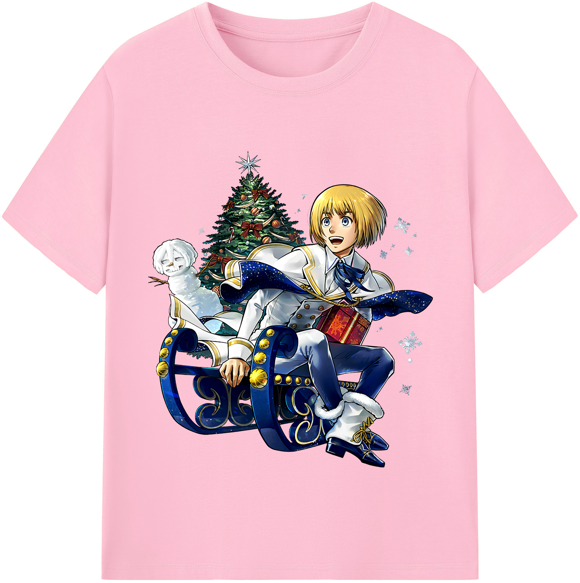 （画像用） 進撃の巨人 アルミン·アルレルト Attack on Titan Armin Arlert 綿100％半袖Tシャツ（フロントプリント）