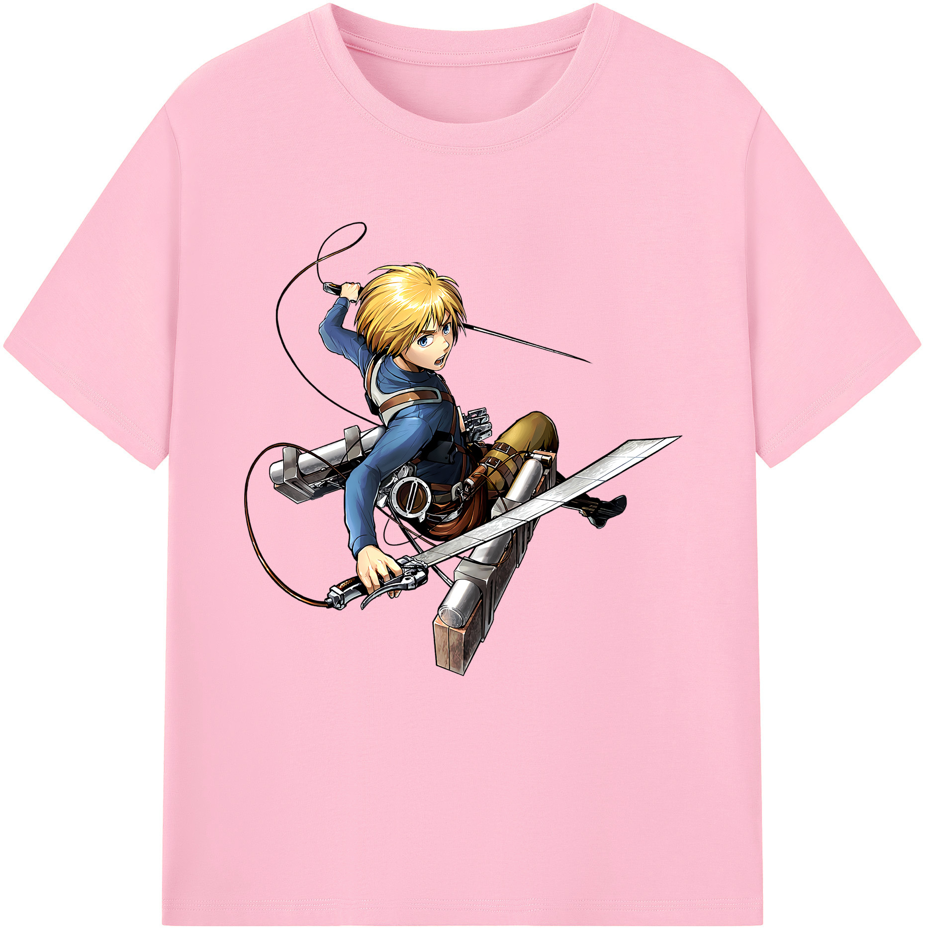 （画像用） 進撃の巨人 アルミン·アルレルト Attack on Titan Armin Arlert 綿100％半袖Tシャツ（フロントプリント）