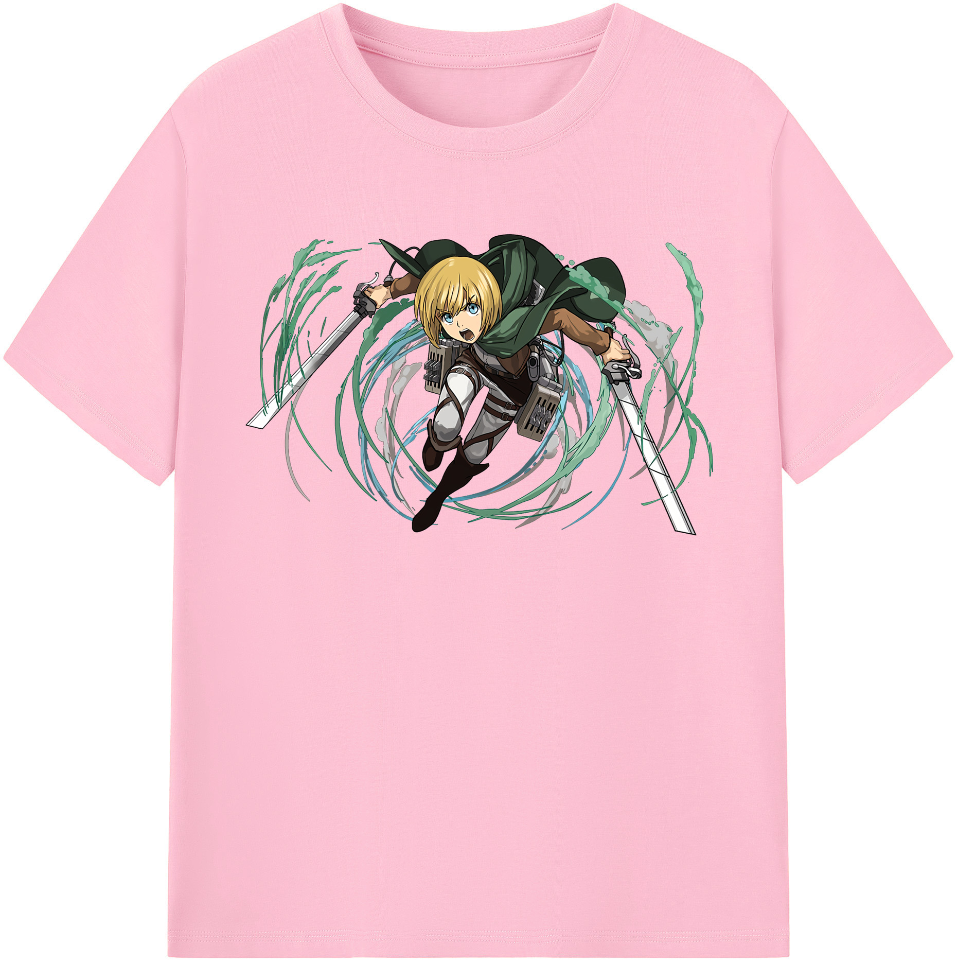 （画像用） 進撃の巨人 アルミン·アルレルト Attack on Titan Armin Arlert 綿100％半袖Tシャツ（フロントプリント）