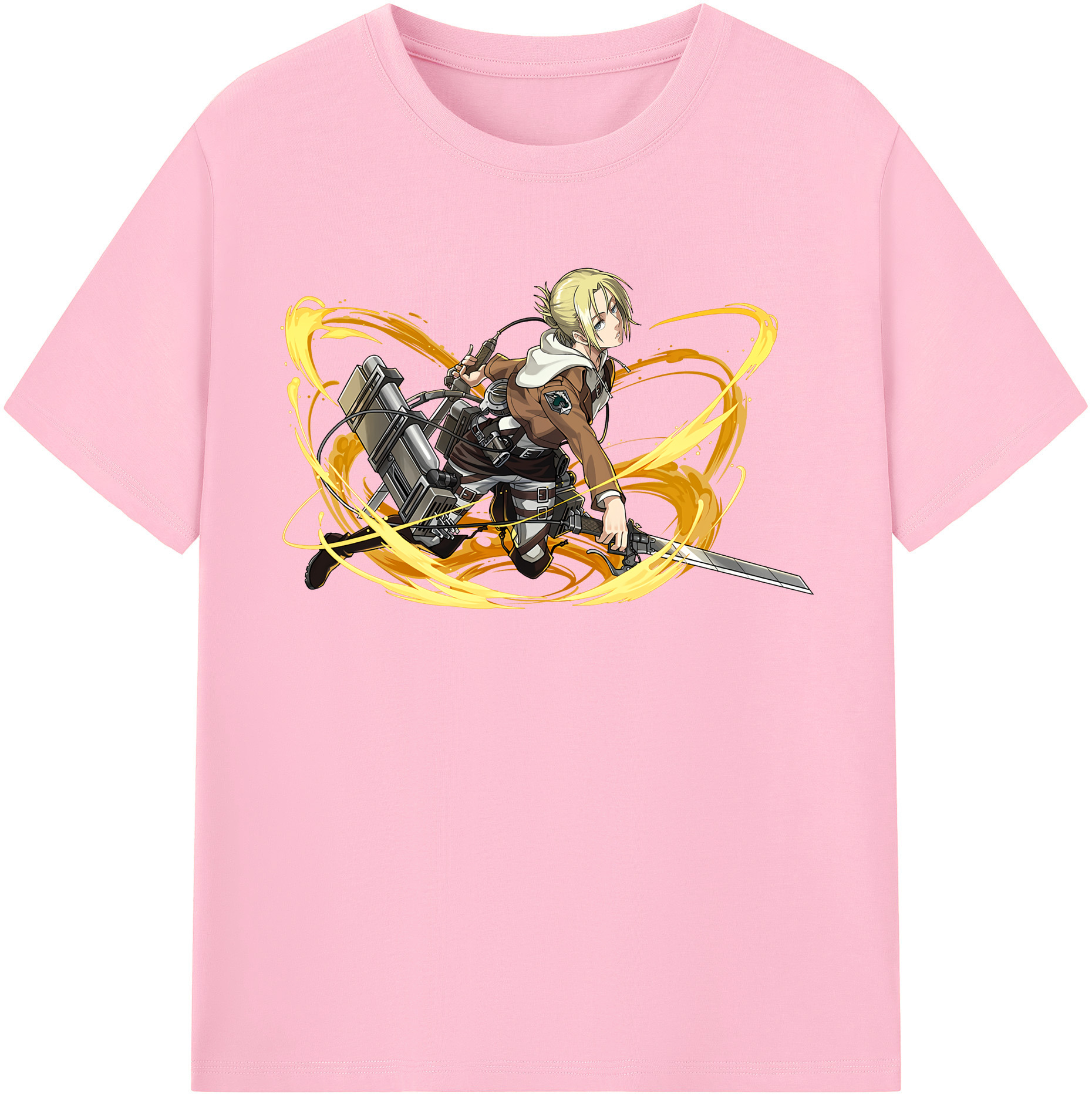 （画像用） 進撃の巨人 アニ・レオンハート Attack on Titan Annie Leonhart 綿100％半袖Tシャツ（フロントプリント）