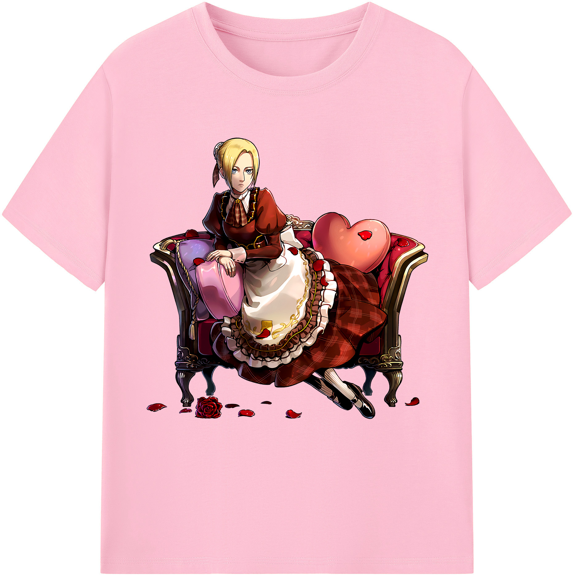 （画像用） 進撃の巨人 アニ・レオンハート Attack on Titan Annie Leonhart 綿100％半袖Tシャツ（フロントプリント）